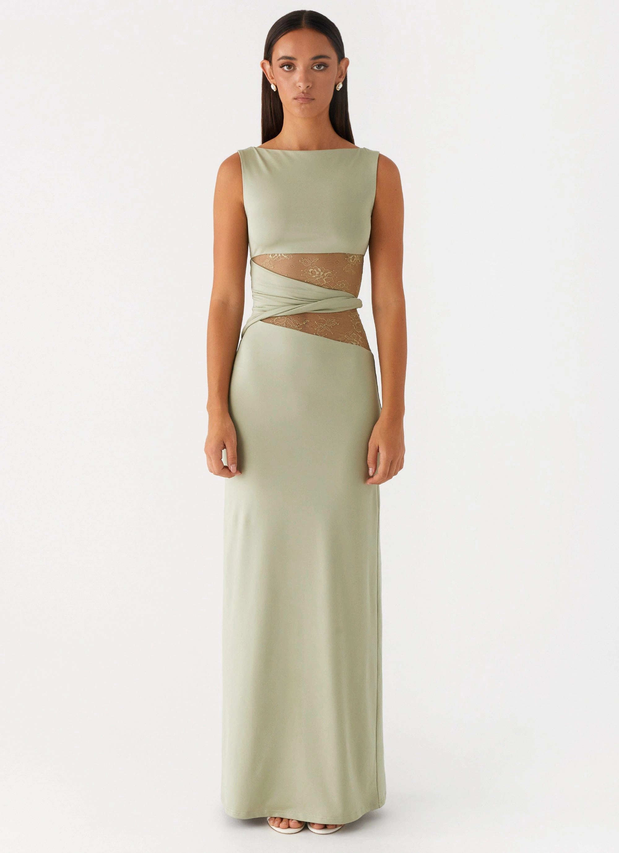 Walk Easy Neutral Feel Karma Maxi Dress - Sage