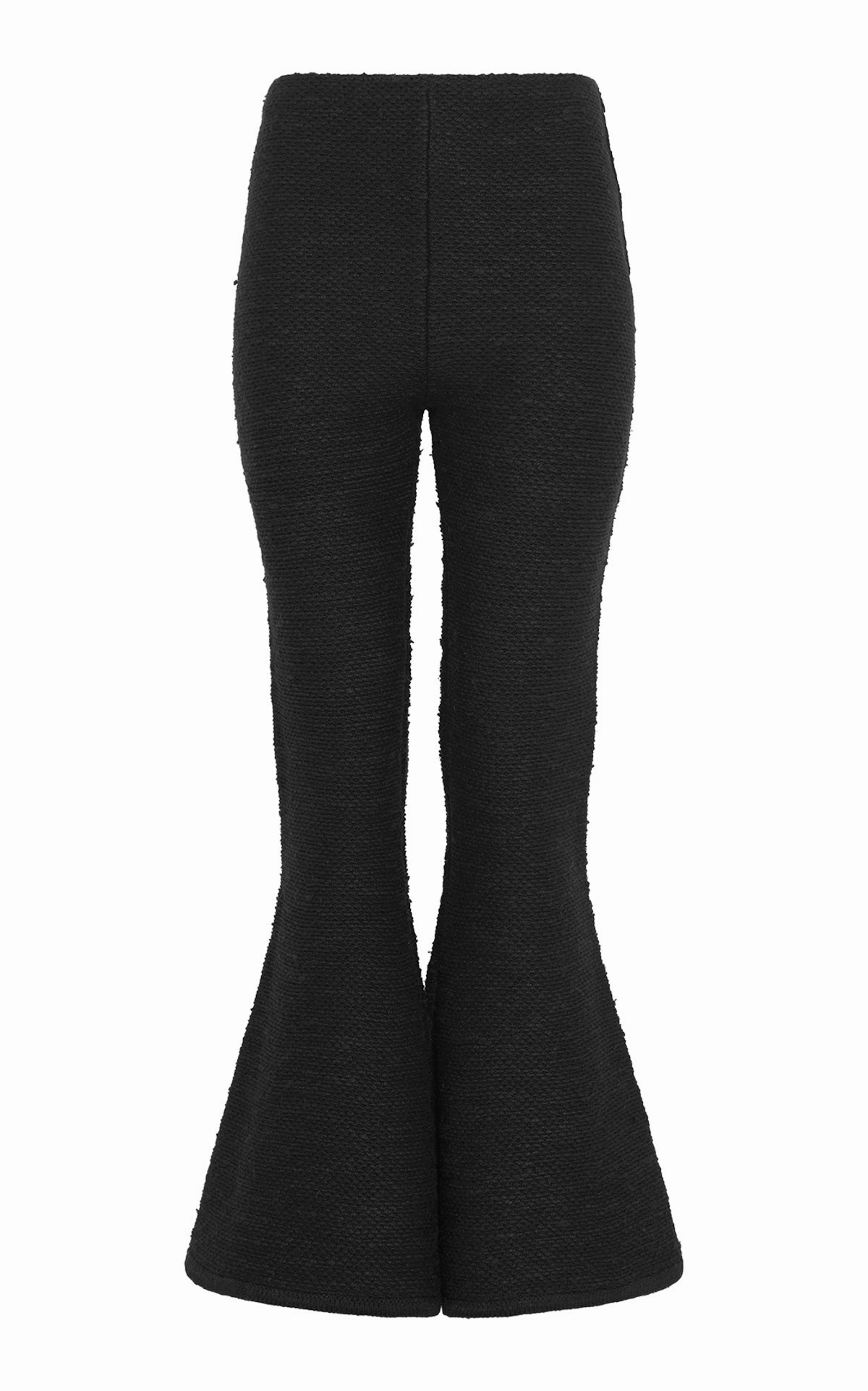 Karpo Flare Cropped Knit Pant in Black Cashmere Silk Urban Trend Recycled Fiber Blend