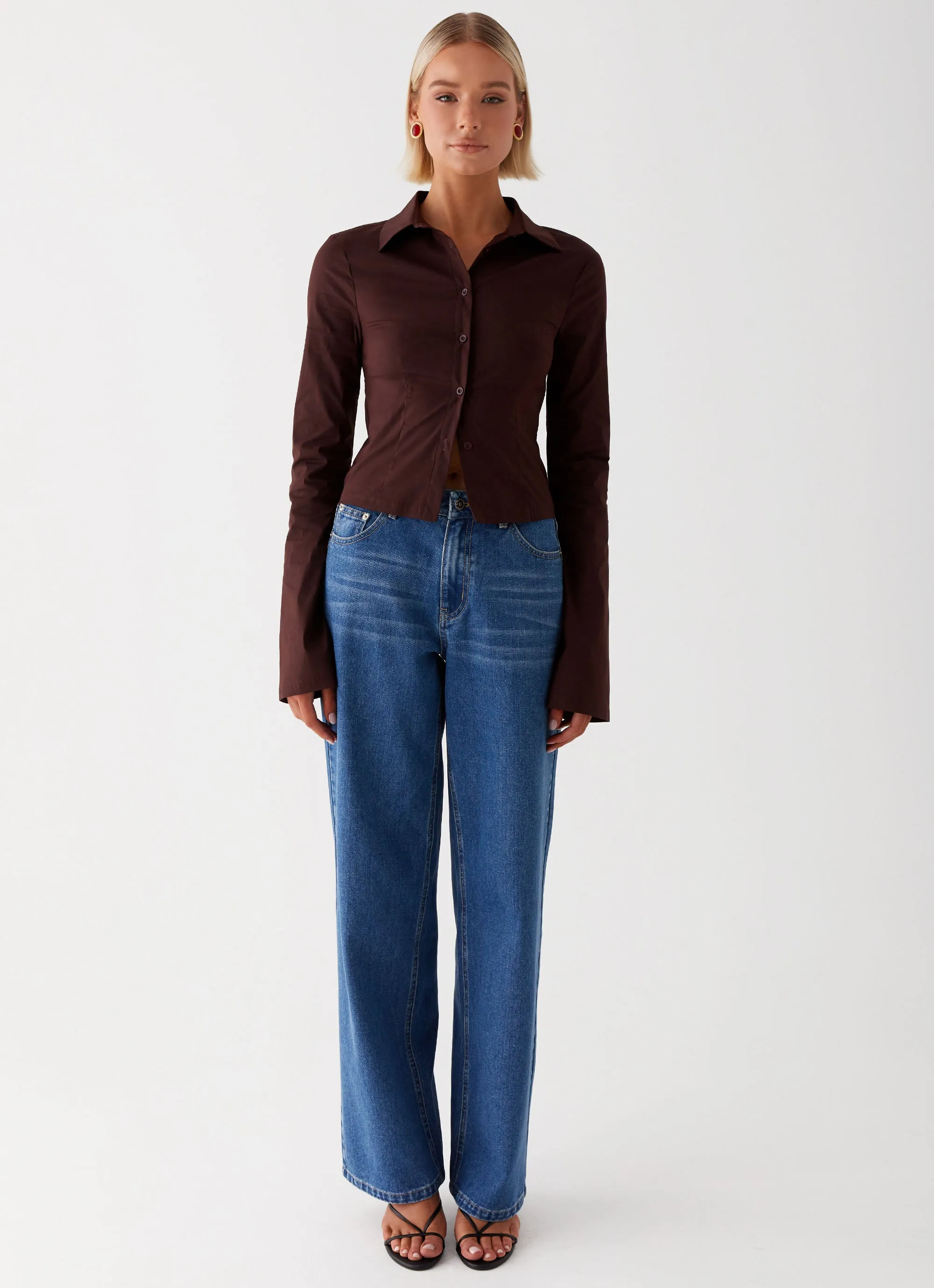 Keanna Low Rise Jeans - Indigo Travel Outfit Chill Outfit Date Night Contemporary Fit