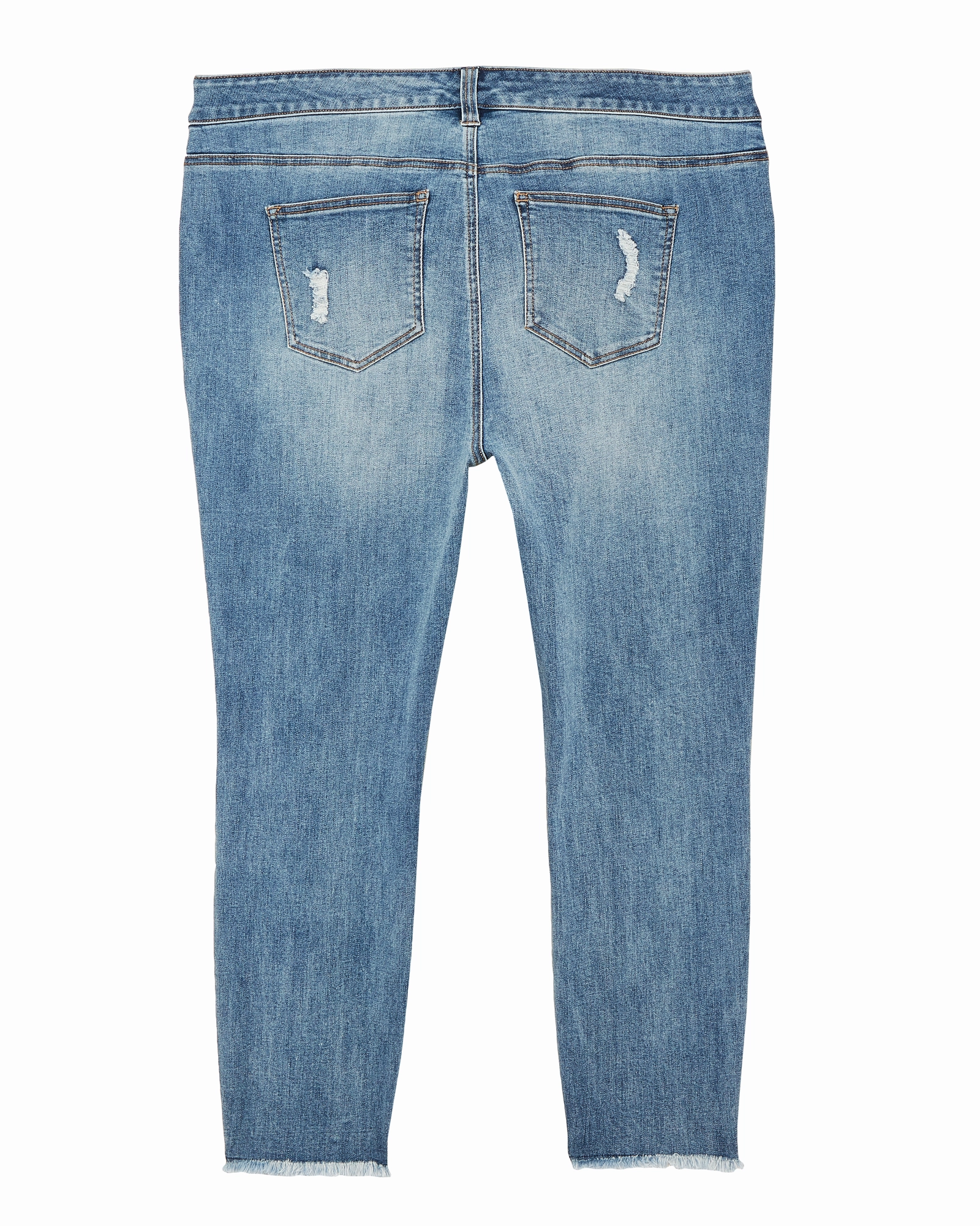 Kelly Destructed Skinny | Medium Wash Organic Cotton Material