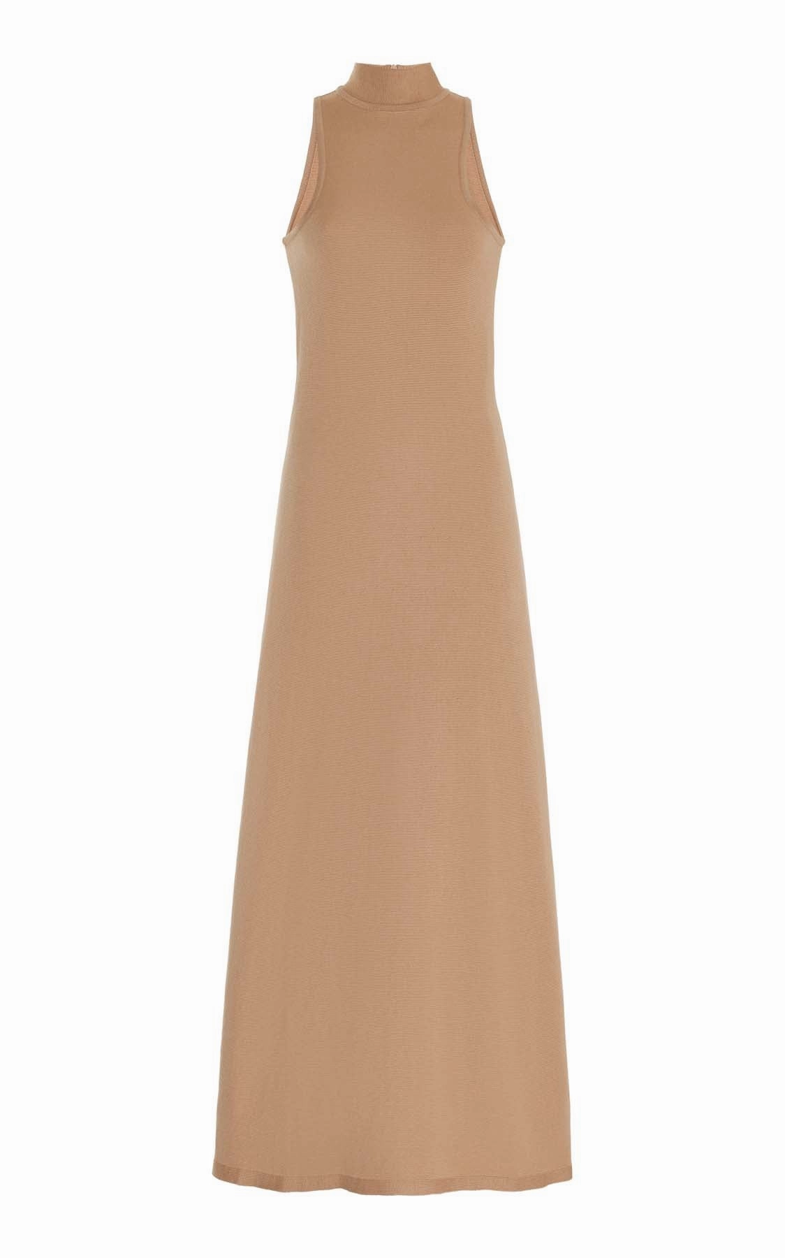 Weekend Comfort Kenna Knit Dress in Camel Merino Wool