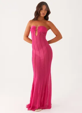 Kennedy Maxi Dress - Fuchsia Casual Look