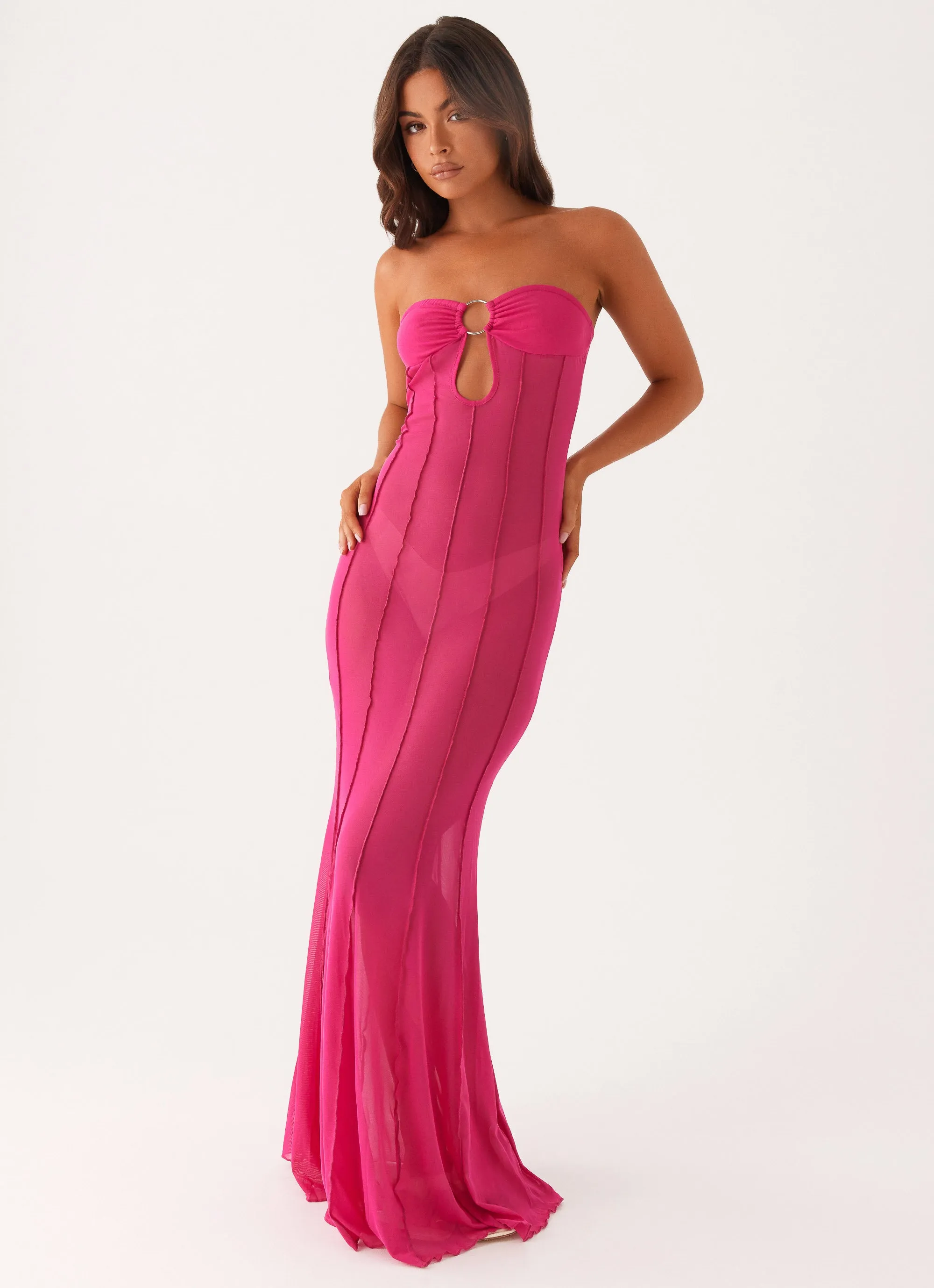 Kennedy Maxi Dress - Fuchsia Romantic Bloom