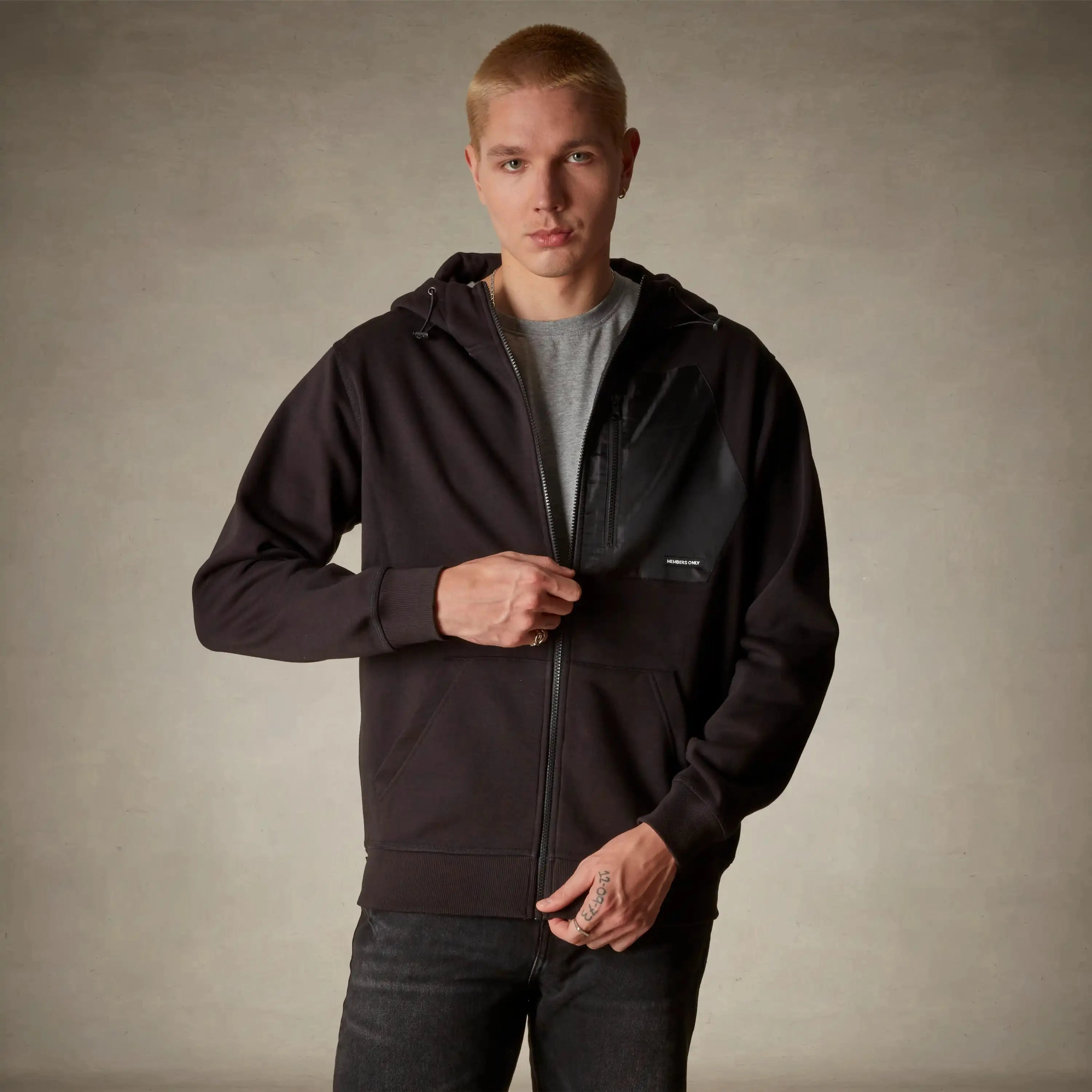 Satin Lining Men's Austin Zip-Up Hoodie