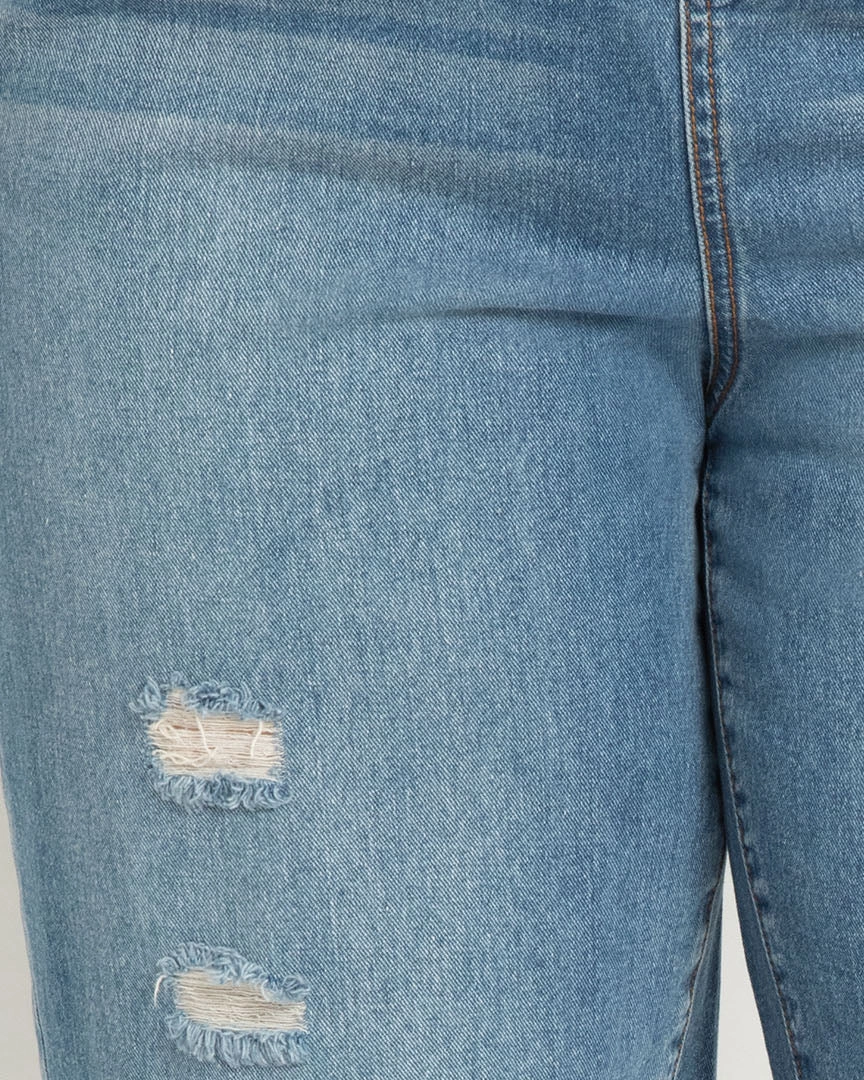 Smooth Creative Look Adult Fashion Fashion Lover Versatile Knee Destruction Jean | Medium Wash