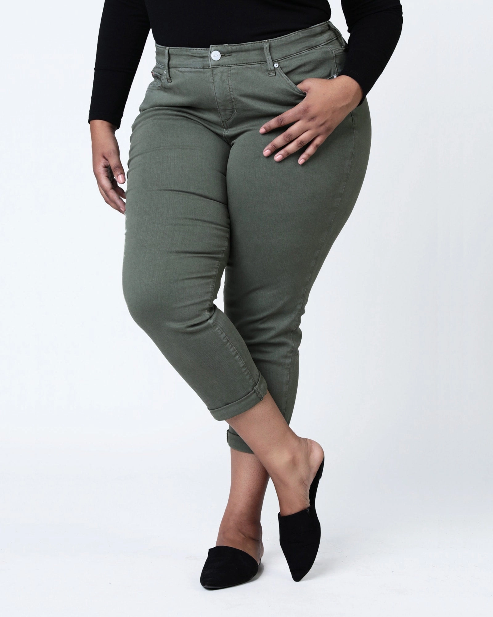 Comfy Option Kristina Mid Rise Boyfriend Jean | PINE