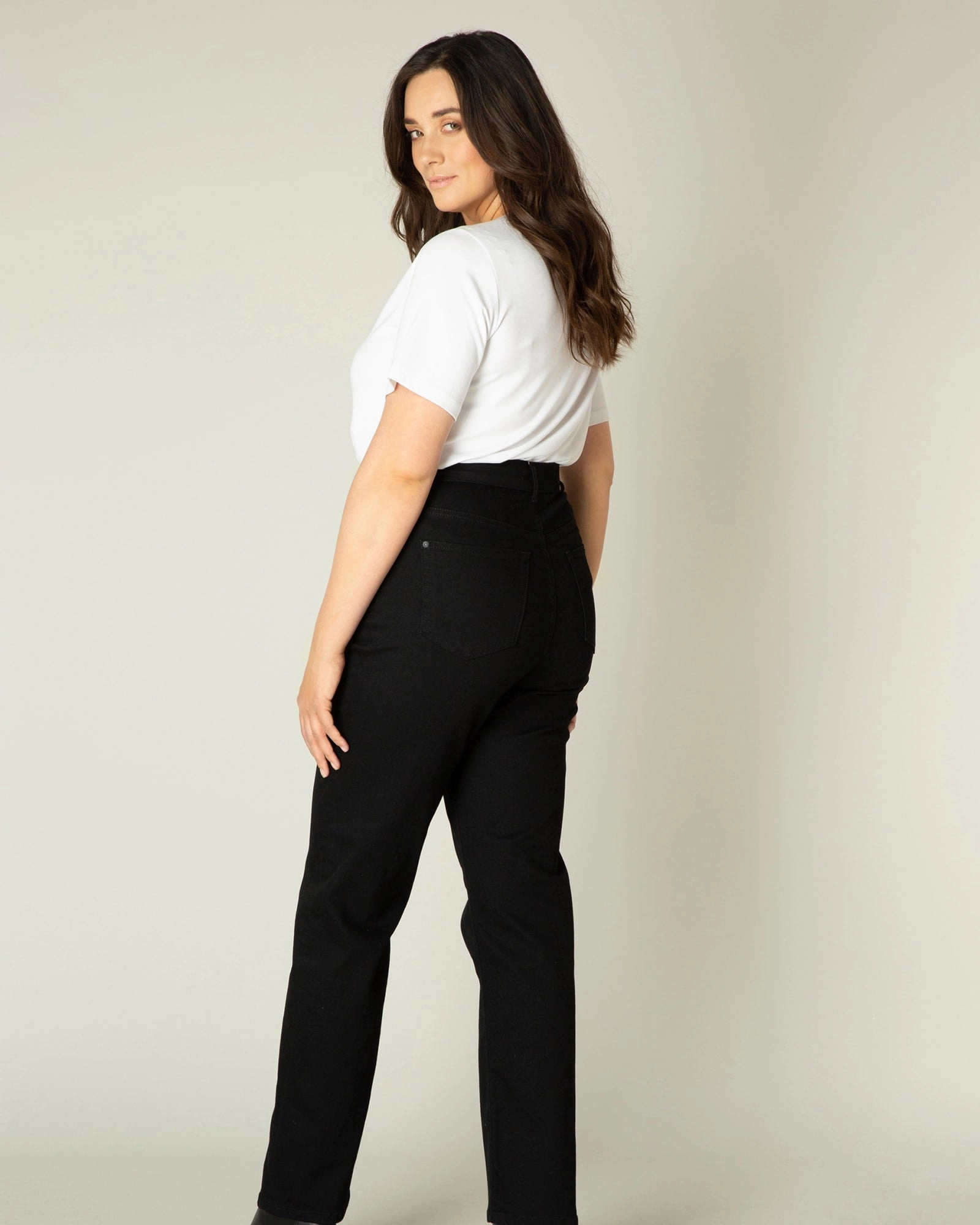 Flexible Waist Comfortable Tailoring Ayda | Black