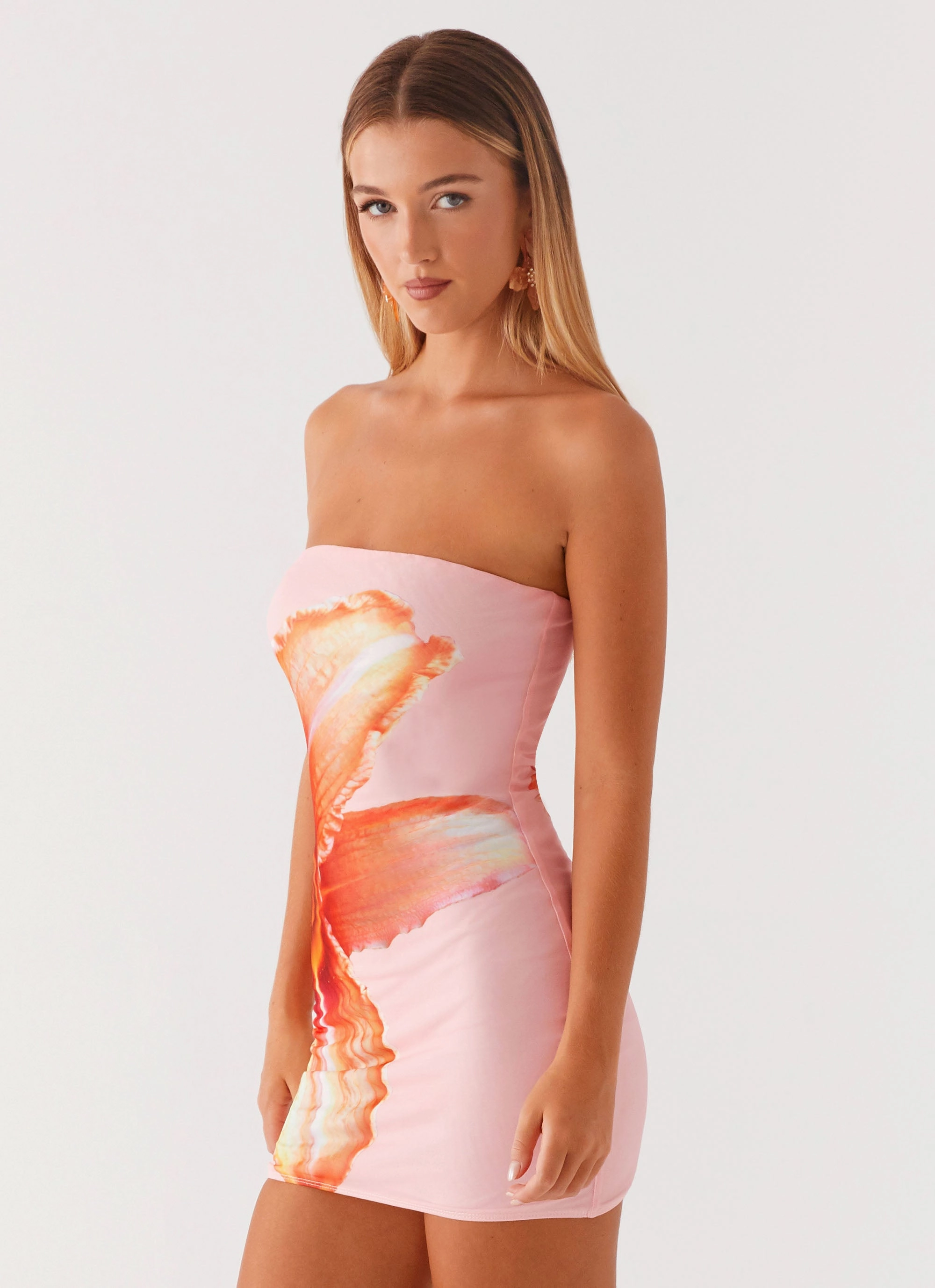 Mid Fit Full Bloom Mini Dress - Pink