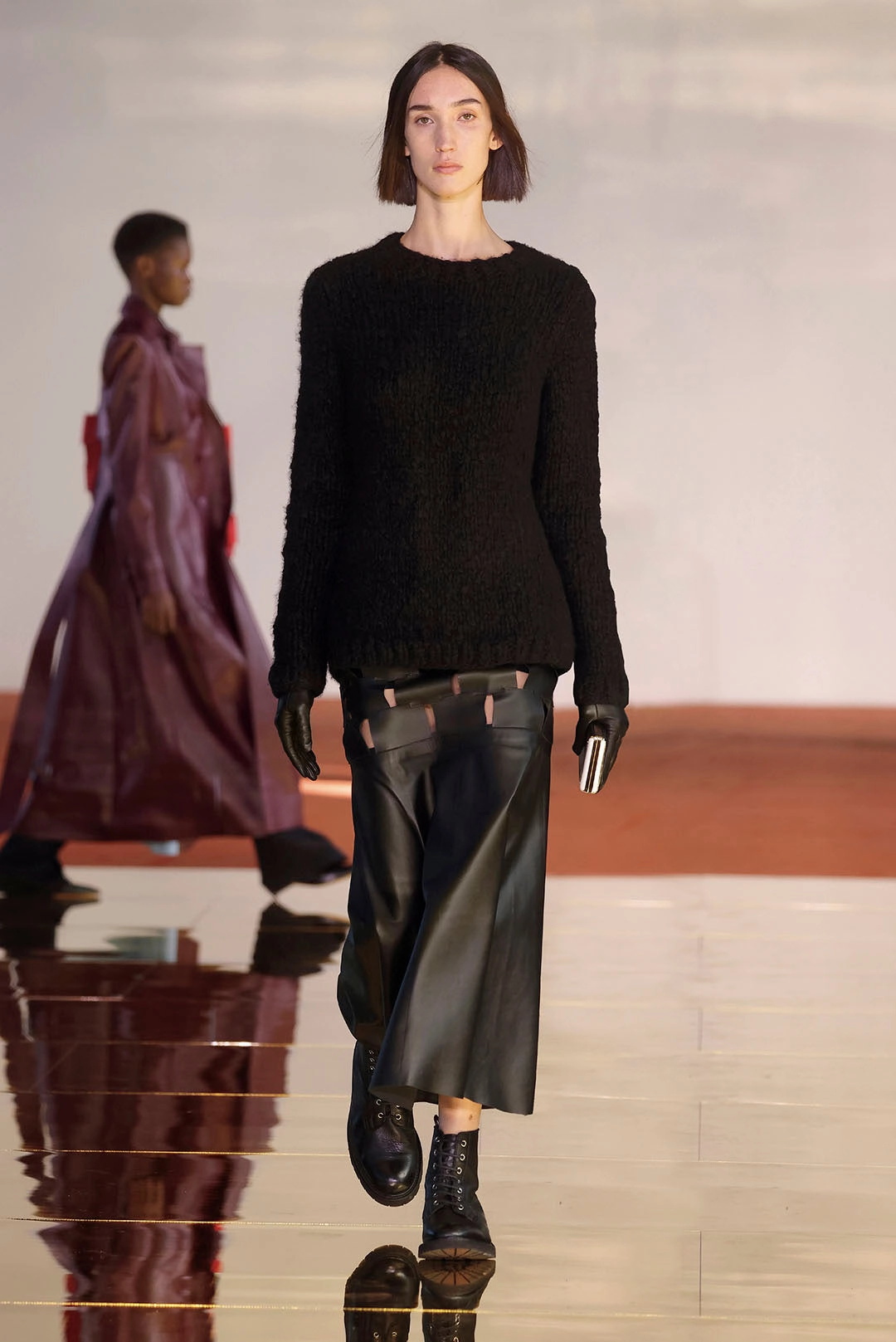 Work Day Lawrence Knit Sweater in Black Welfat Cashmere