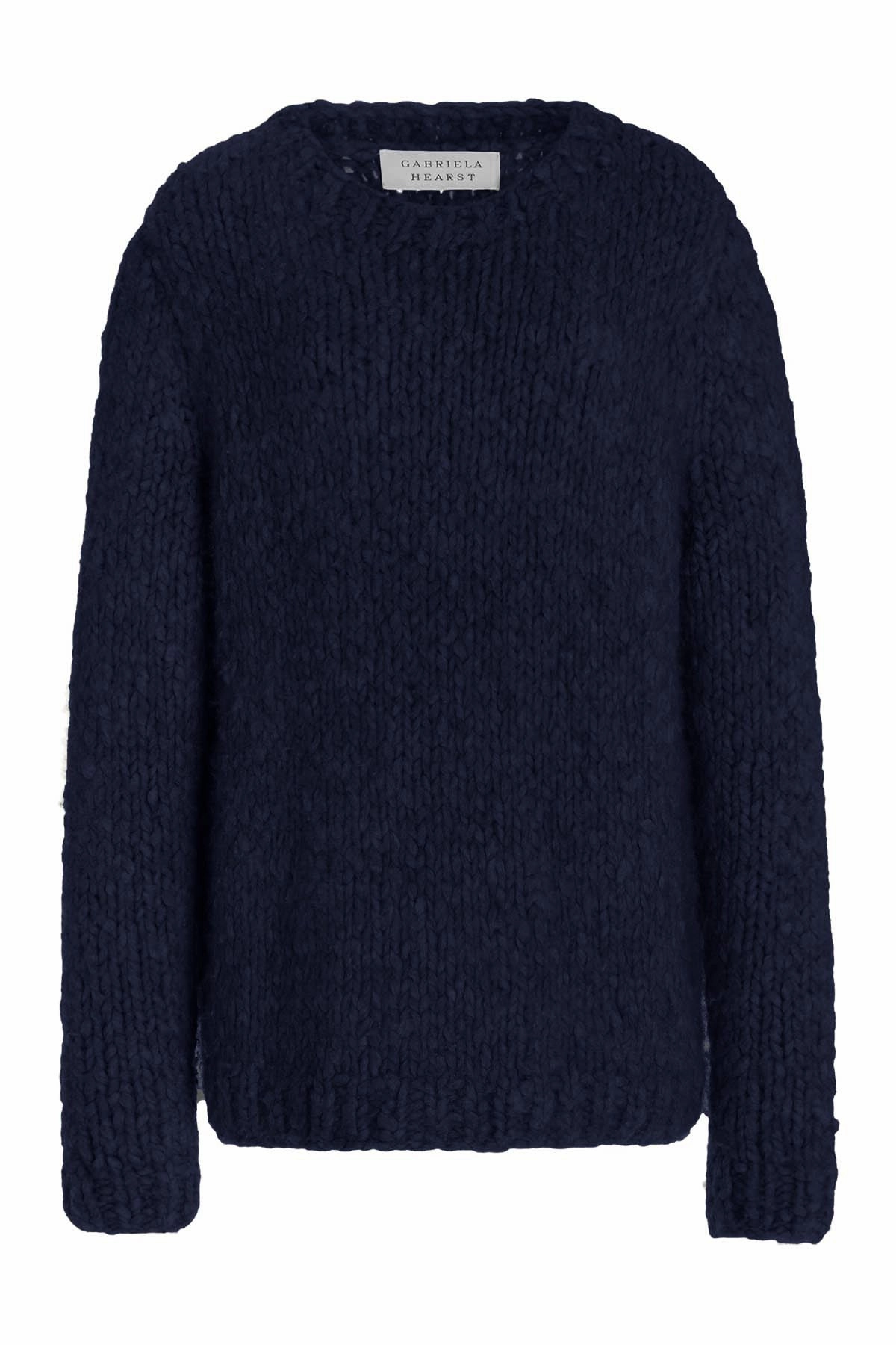 Lawrence Knit Sweater in Dark Navy Welfat Cashmere Layer Comfort Yearlong Favorite