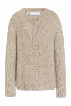 Eco Conscious Manufacturing Lawrence Knit Sweater in Oatmeal Welfat Cashmere