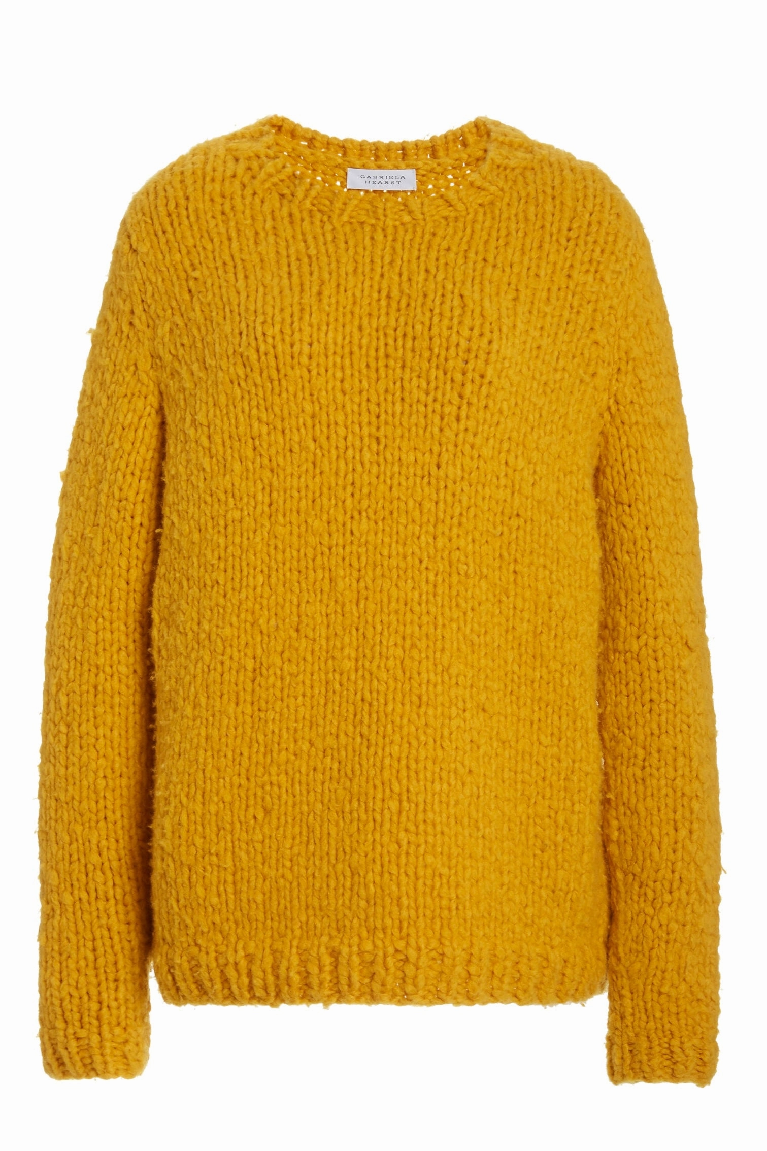 Lawrence Knit Sweater in Saffron Welfat Cashmere Simple Layer Soft Finish
