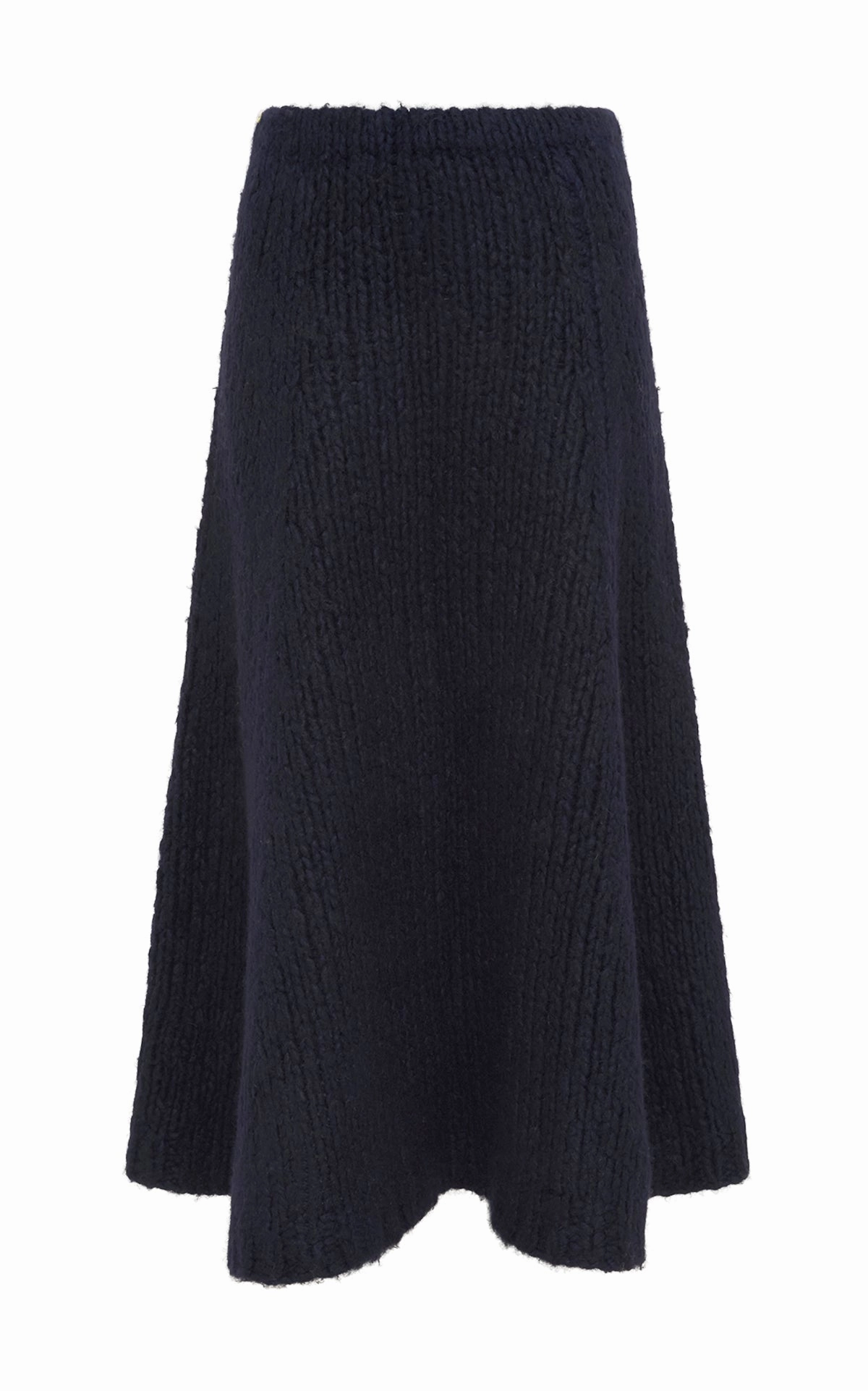 Hypoallergenic Yarn Unstructured Fit Peres Knit Midi Skirt in Dip Dye Sky Blue Welfat Cashmere