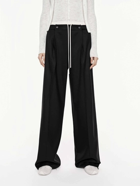 Layered Waistband Trousers Snug Fit Comfort Flex