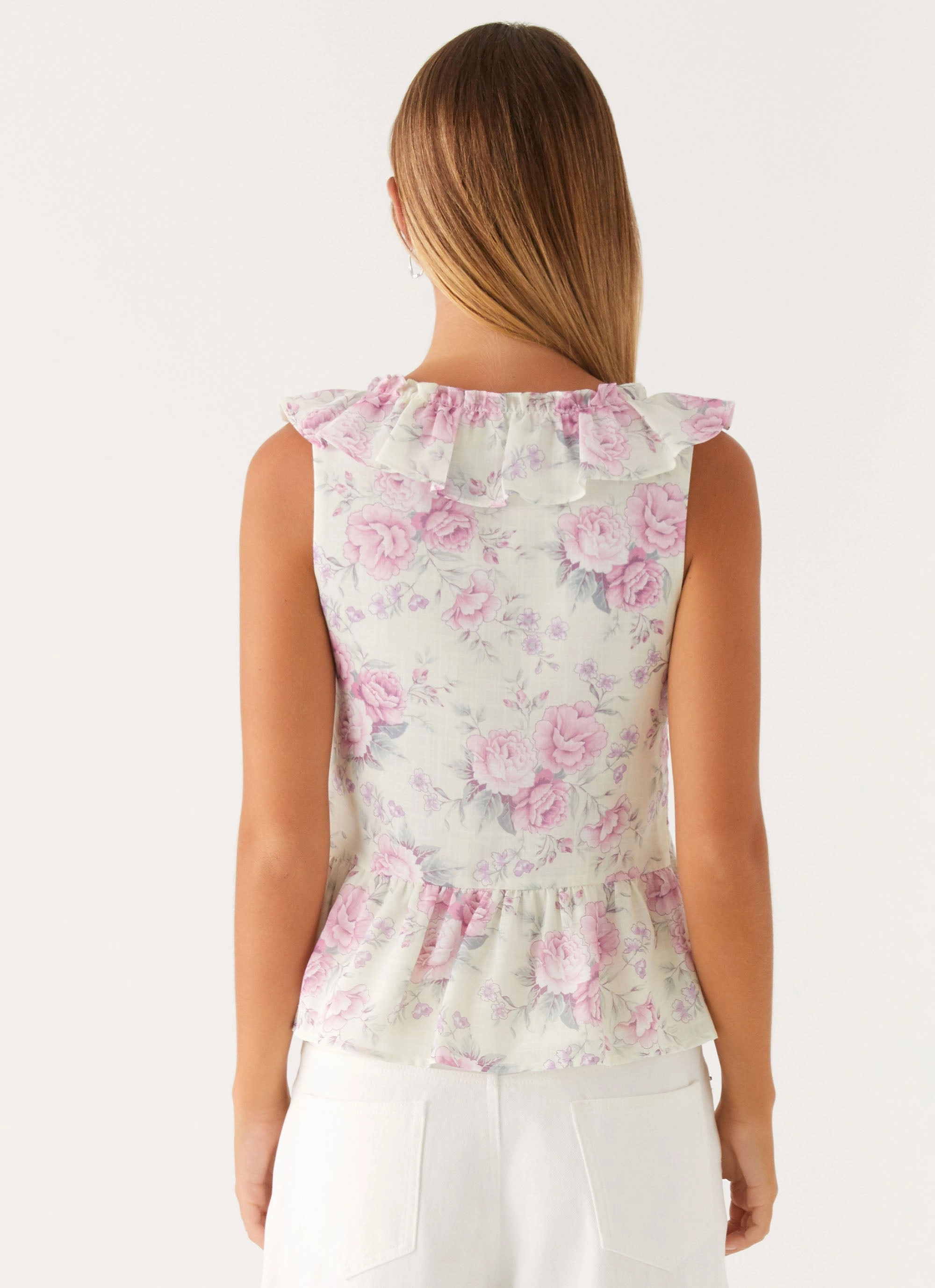 Layne Top - Vintage Floral cylindrical shape