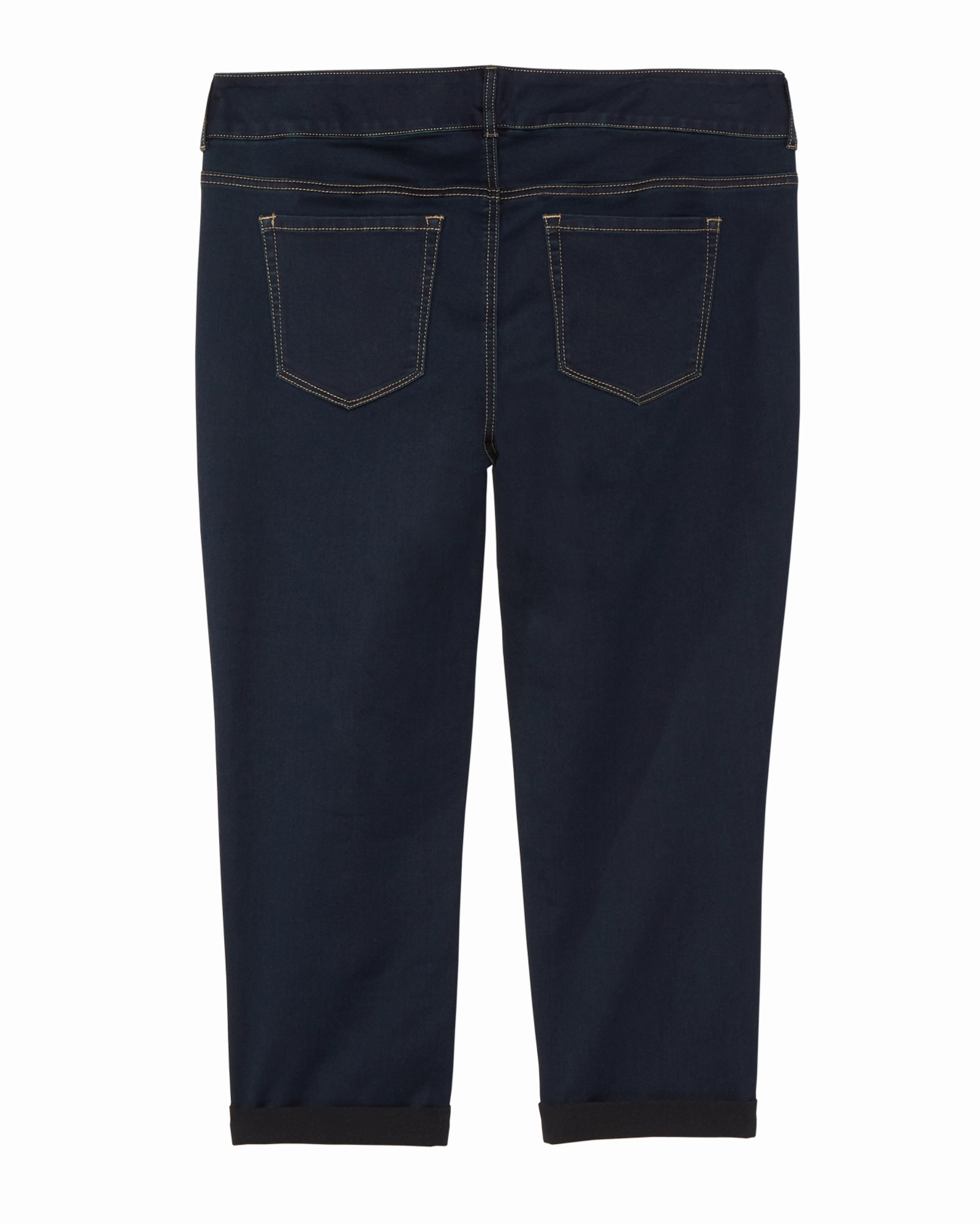 Lexington Cuffed Capri | Dark Wash Airy Touch