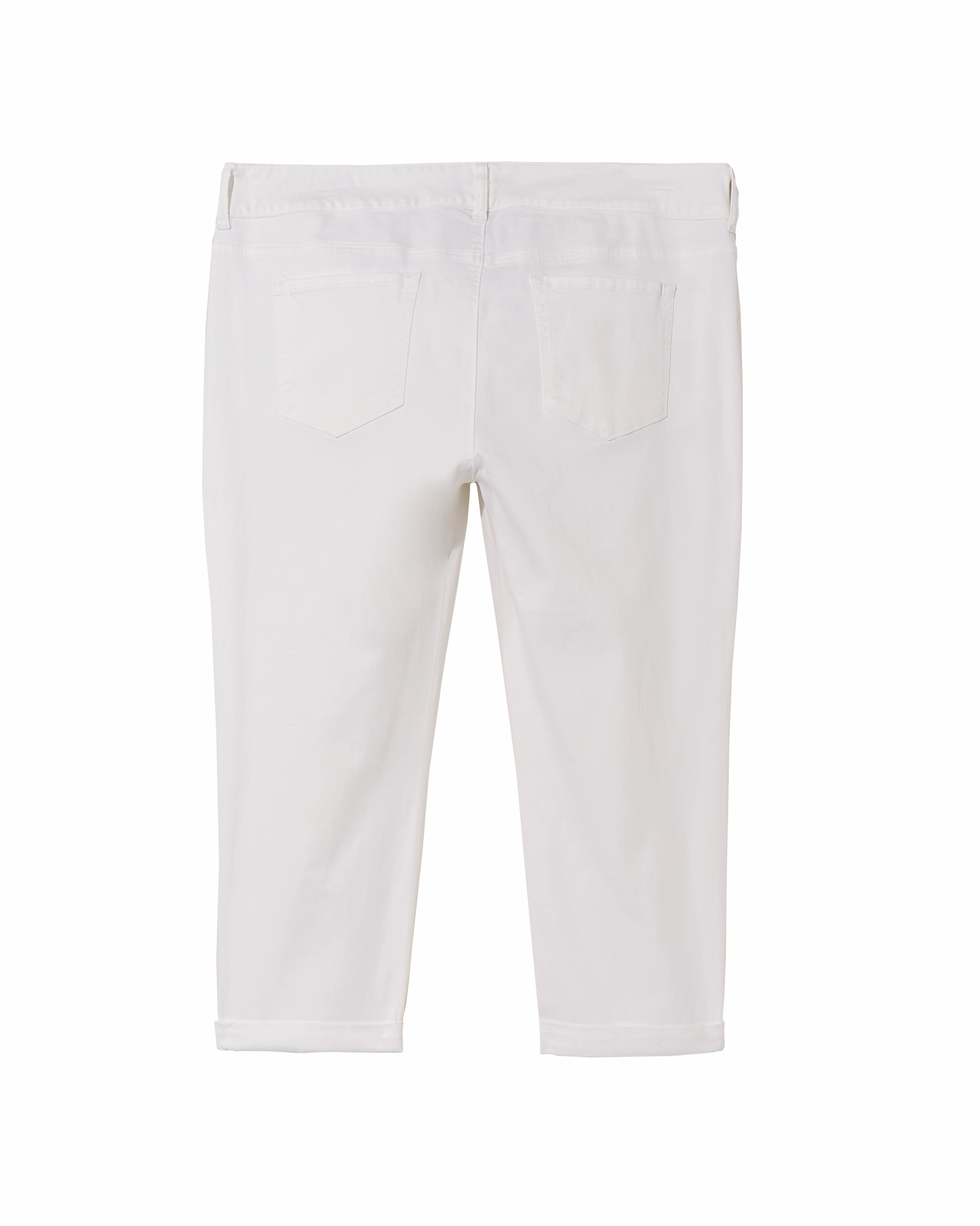 Lexington Cuffed Capri | White Bold Earthy Fashion Lover Versatile