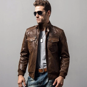library Raglan Sleeve Construction West Louis? Pigskin Motorcycle Genuine Leather Jacket