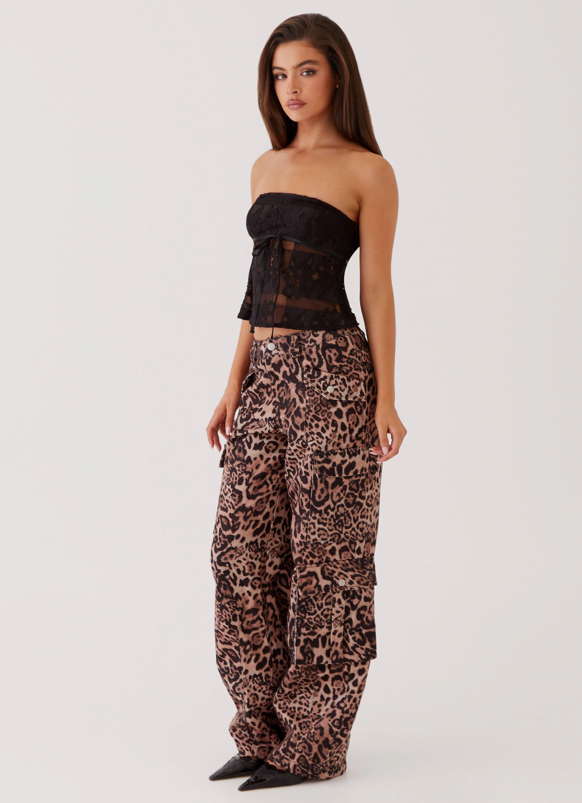 Break It Off Strapless Top - Black Smooth Surface Future - proof