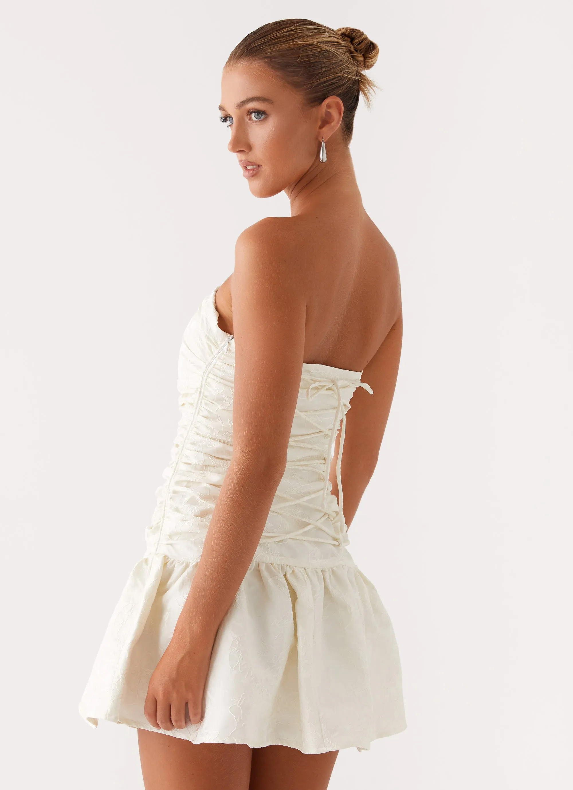 Summer-Season Ray Of Light Mini Dress - White