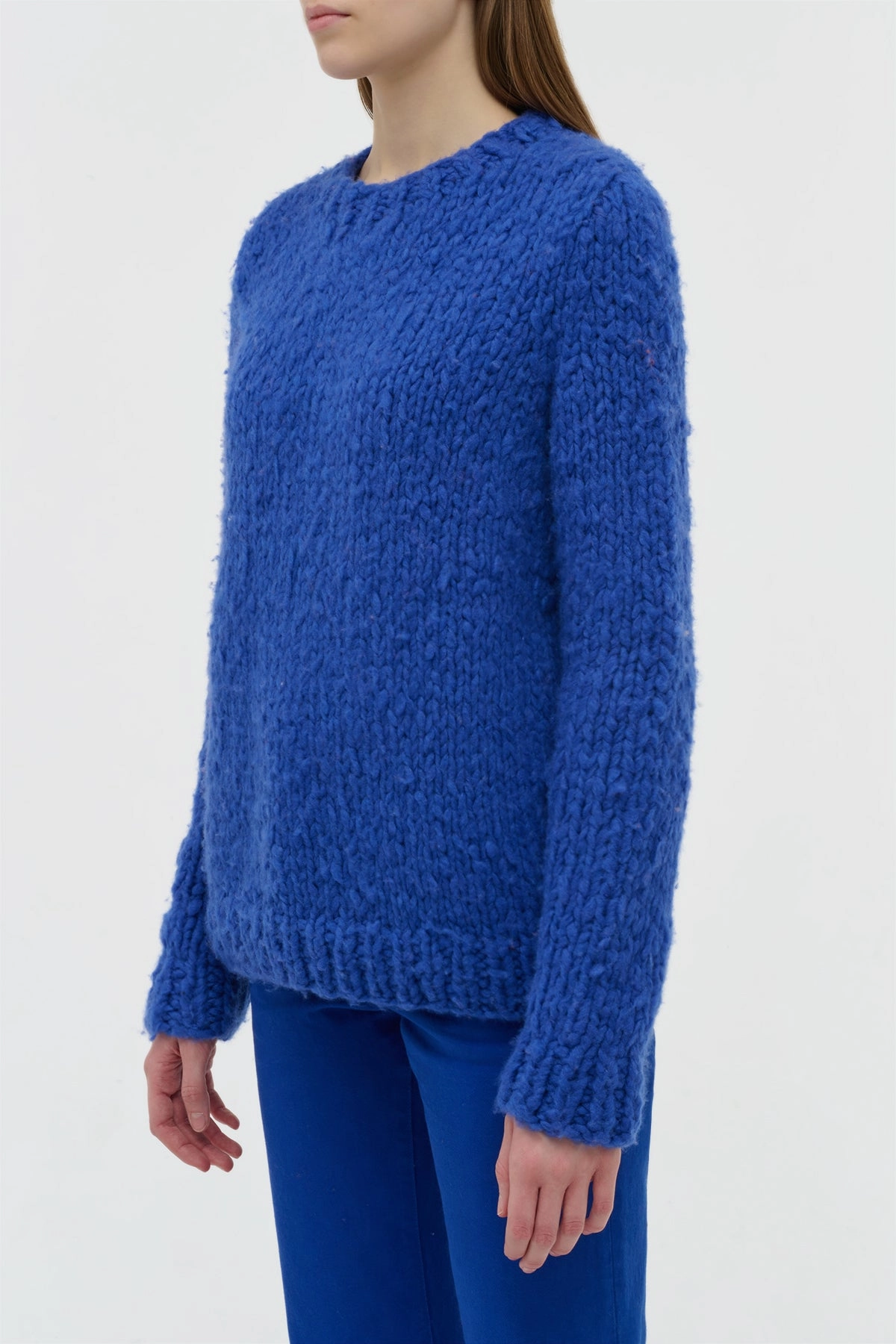 Lawrence Knit Sweater in Cobalt Welfat Cashmere Simple Form