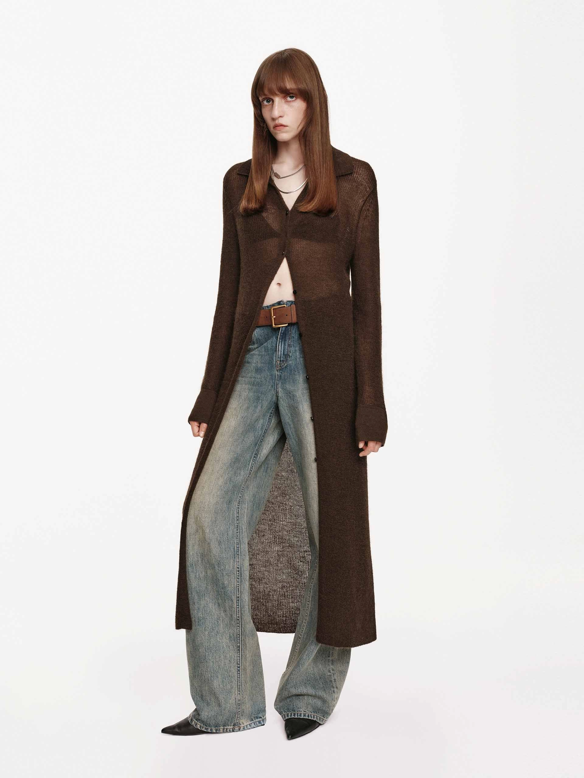 Lightweight Long Cardigan Compact Style