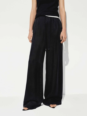 With Drawstring Straight Trousers Recycled Polyester No Fuss