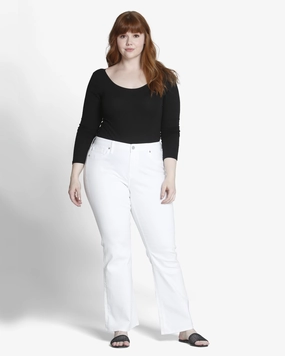 Holiday Vibes Stretch Ridgewood High-Rise Bootcut Jean | White / White