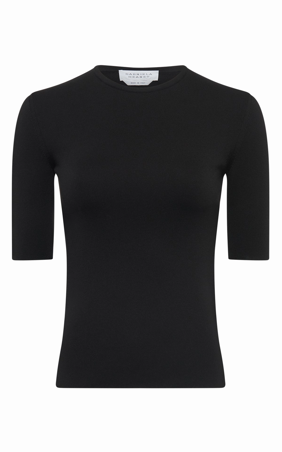 Anahita Knit T-Shirt in Black Silk Cashmere Blend