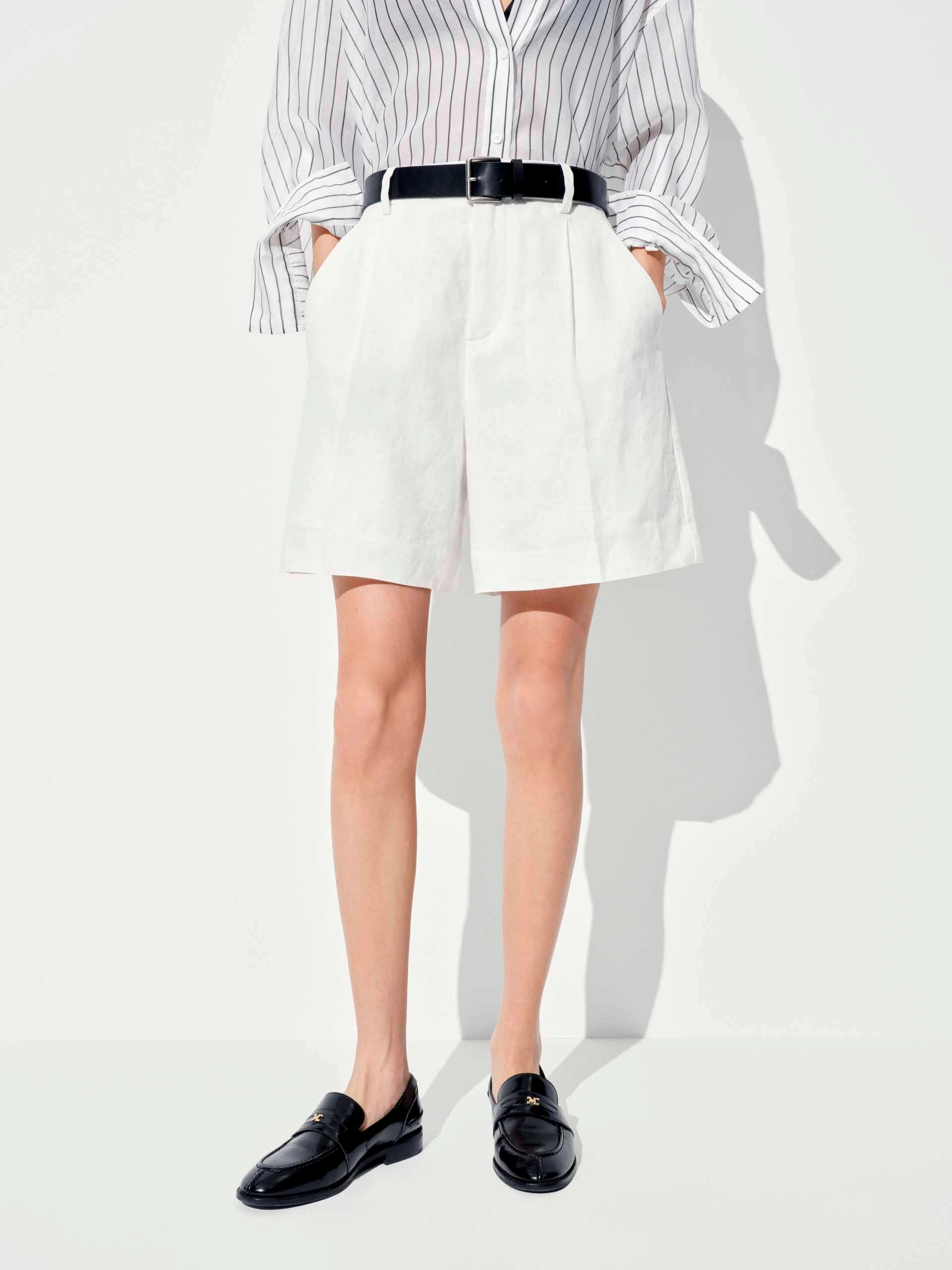 suit jacket Linen Straight Shorts