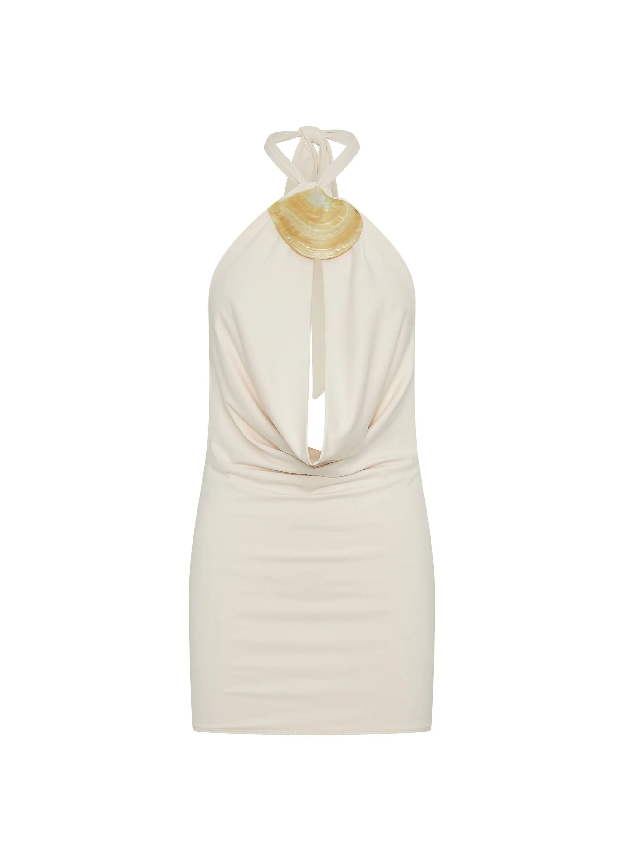 Fresh Energy Quilted-Lining Liora Mini Dress - Ivory