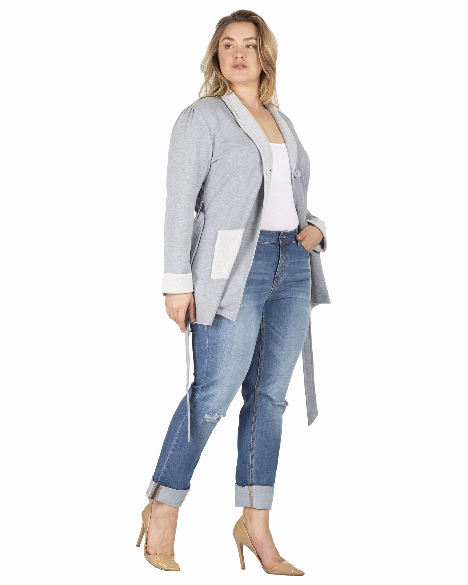 Wardrobe Choice Lisa Raw Hem Boyfriend Jeans | 3178DKBLUE