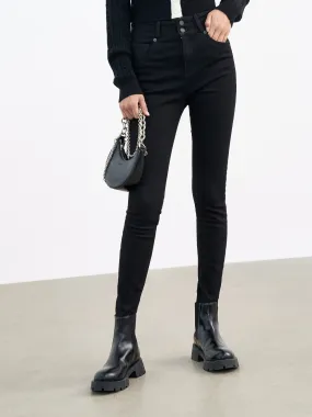 Office Wear Modern Rainy Day High Waist Fitted Jeans