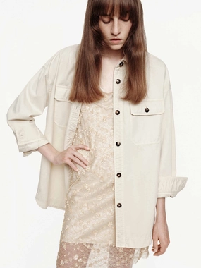 Long Sleeves Cotton Jacket Grow All Day Wear