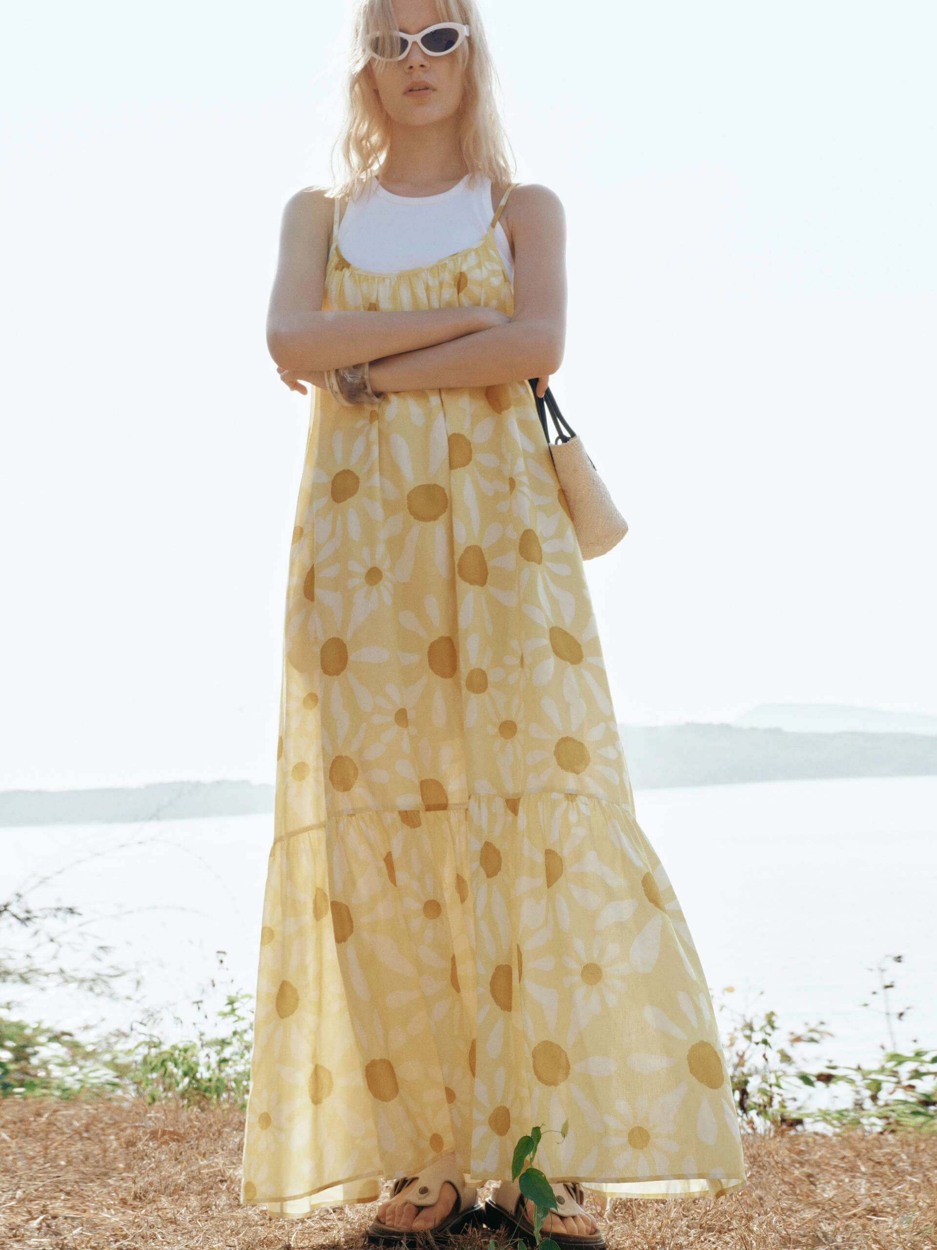 Smooth Detail Loose Fit Printed Dress