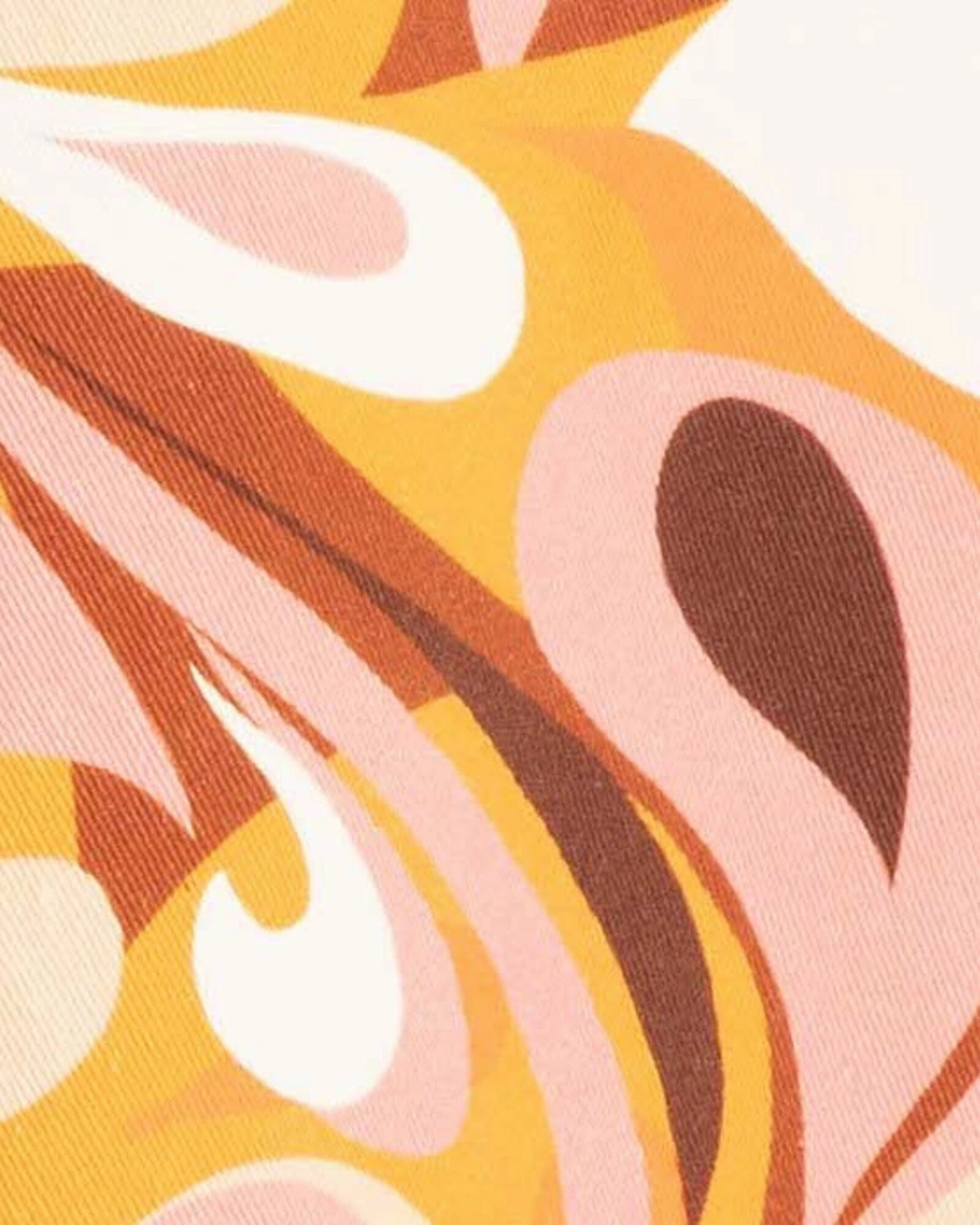 Lori Retro Mod Print Cropped Pant | Orange / Yellow Relaxed Feel