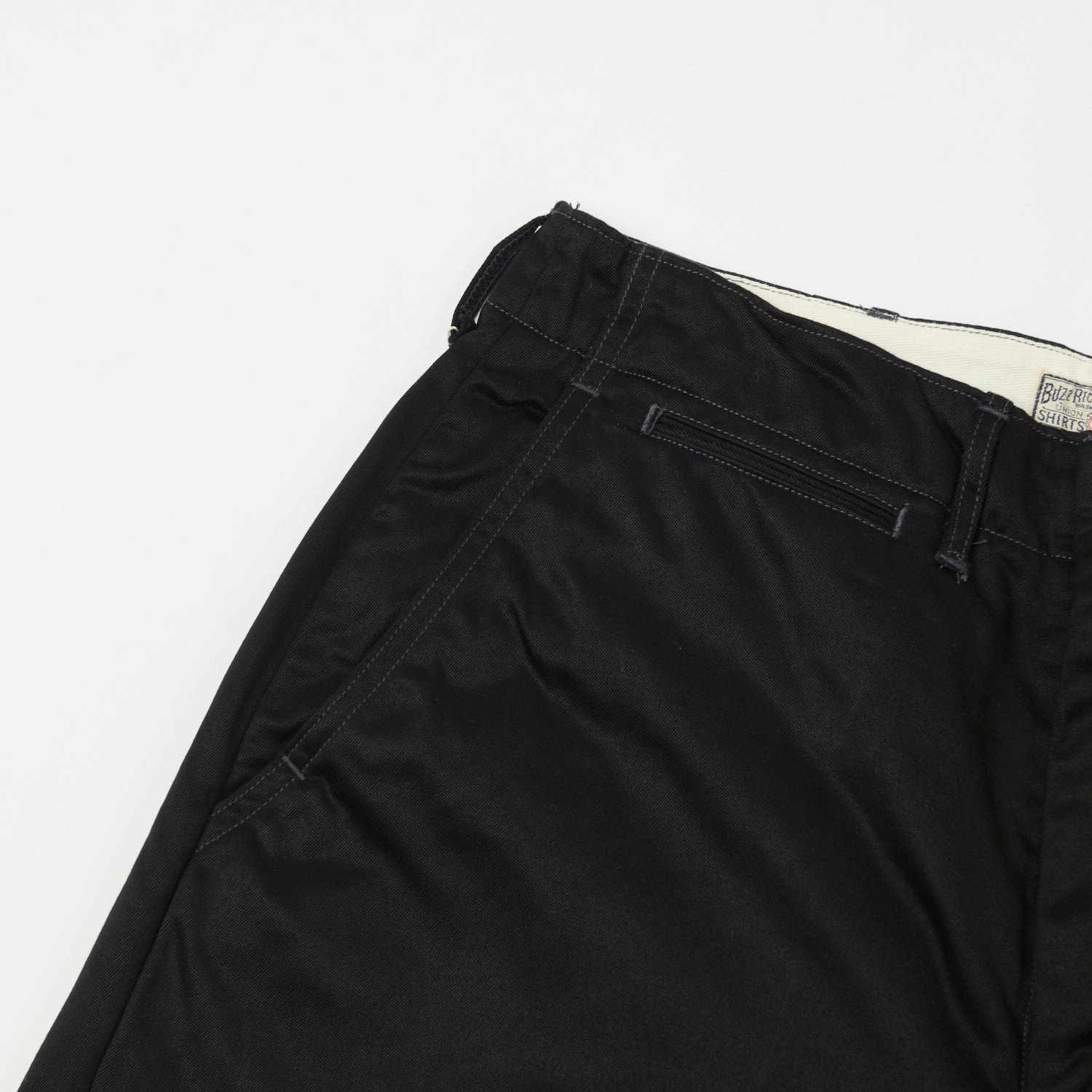 Buzz Rickson's 1945 Chino Short - Black Easy Fit Design