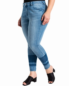 Stella Two Tone Contrast Stripe Jeans | Blue Grab And Go