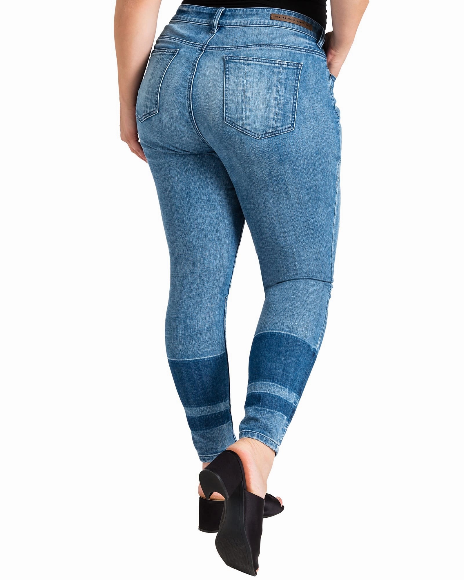 Traveler Gear Winter Warmth Smooth Stella Two Tone Contrast Stripe Jeans | Blue