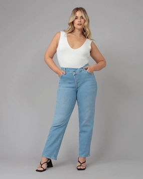 Women's BAKER-LS High Rise Crossover Jeans | Luster Artist Vibe Sustainable Fit Anytime