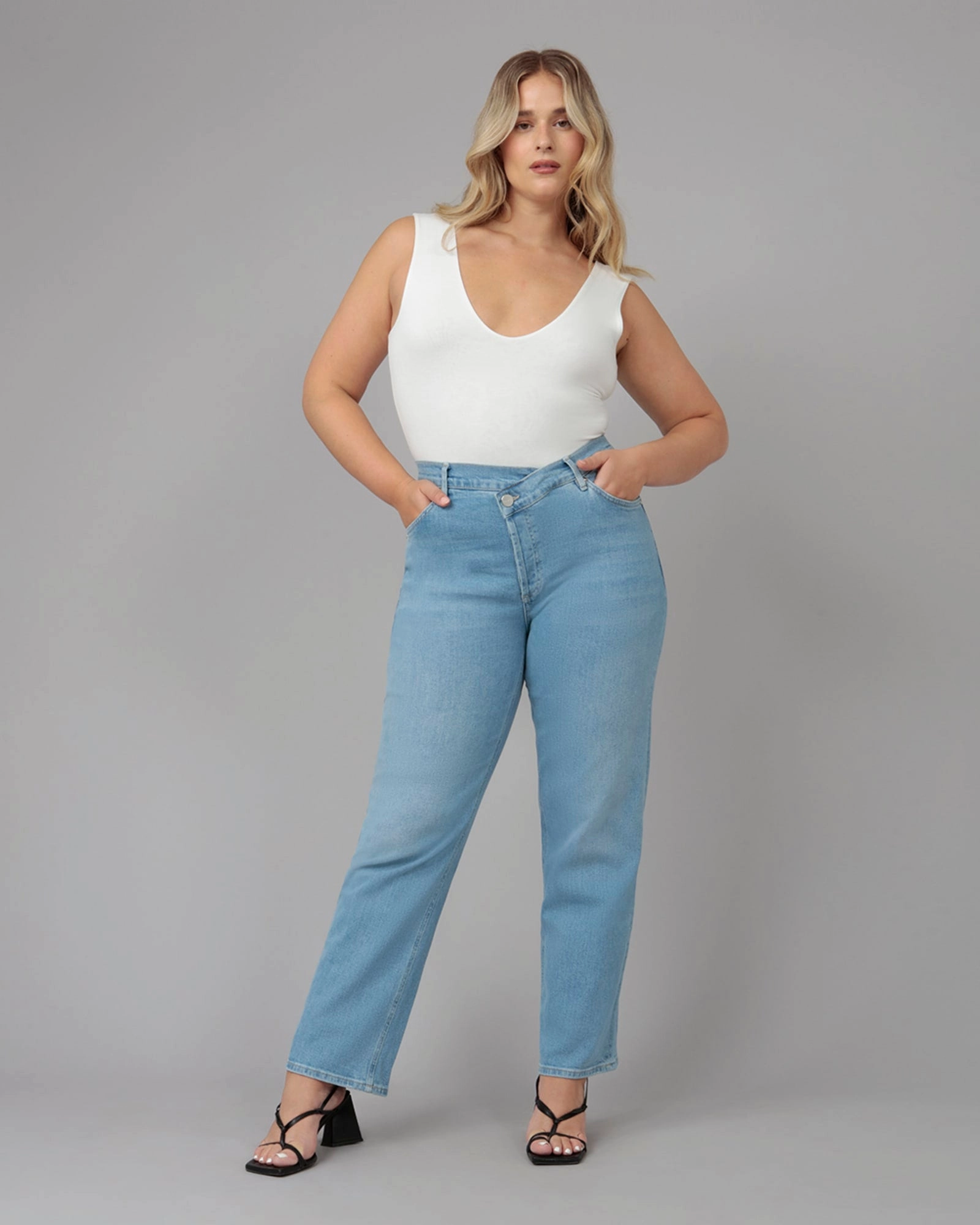 Women's BAKER-LS High Rise Crossover Jeans | Luster Artist Vibe Sustainable Fit Anytime