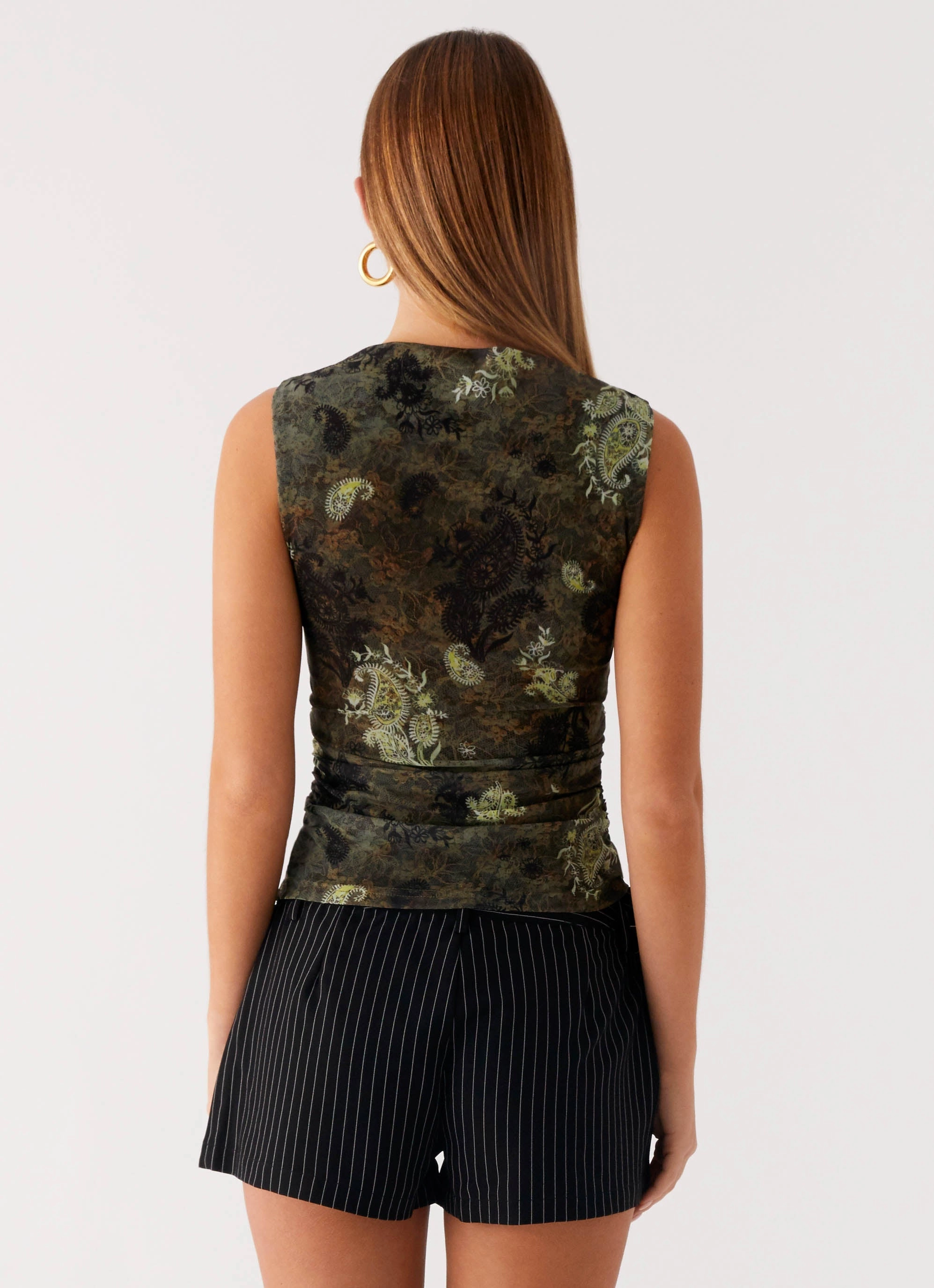 Lux Tank Top - Cyber Floral design concept