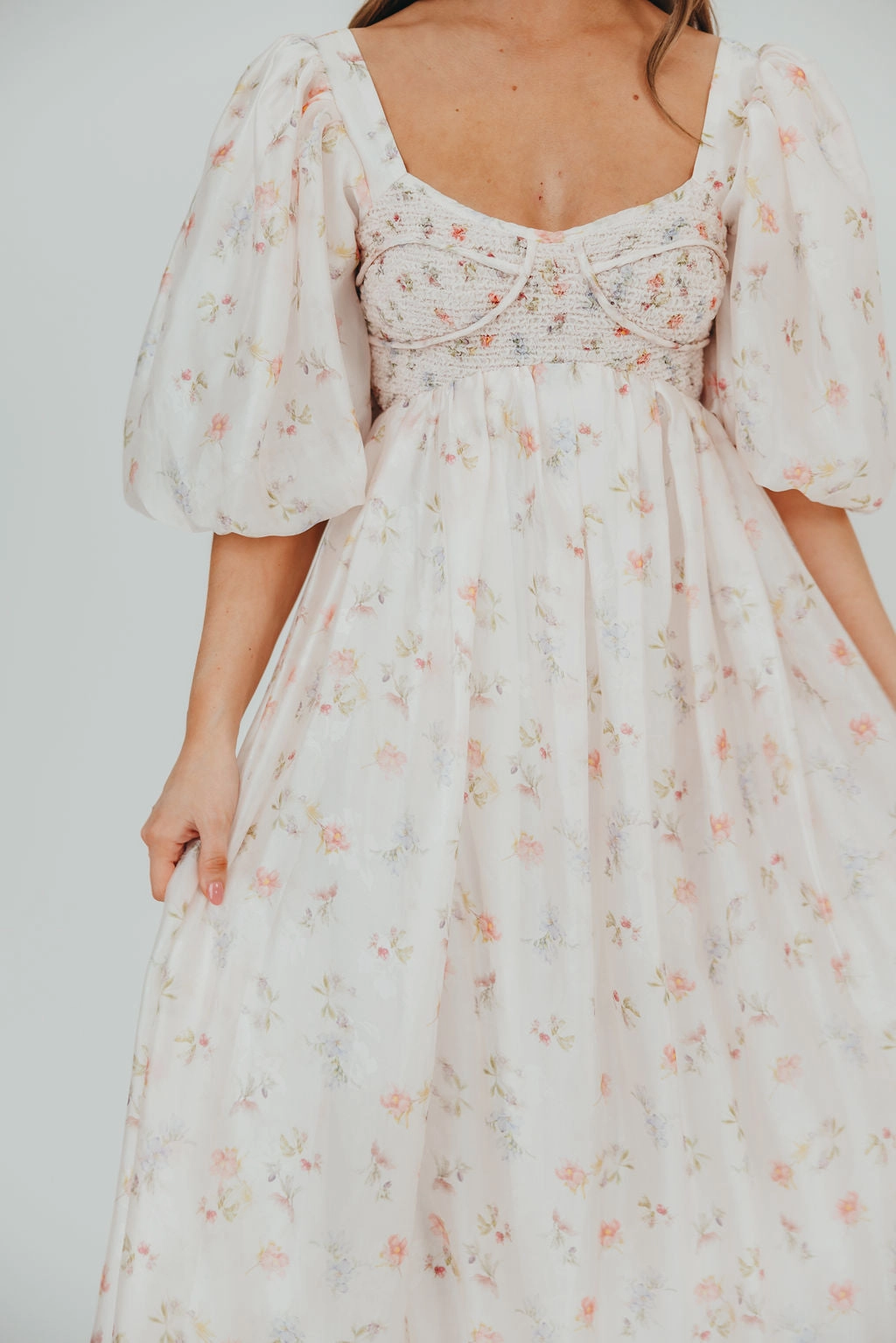 and Effortless fit dress. Open-back Harlow Maxi Dress in Tiny Pink Floral - Bump Friendly & Inclusive Sizing (S-3XL) *Final-Sale*