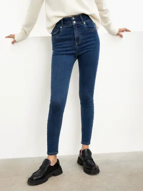 High Waist Road Trip Affordable High Waisted Double Buttons Skinny jeans