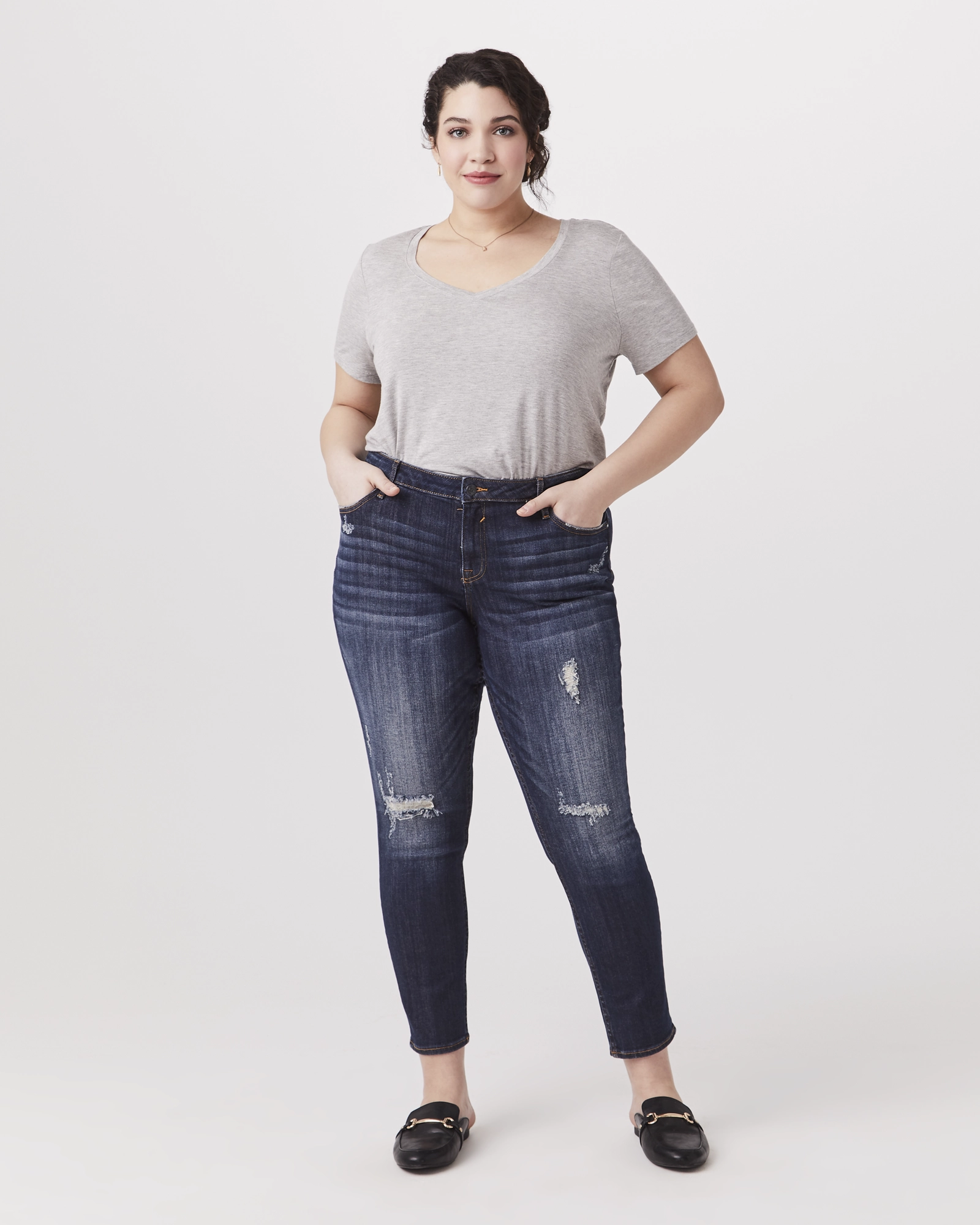 Ainslie Destructed Skinny Jean | Dark Wash Teen Outfit Bold Urban Explorer