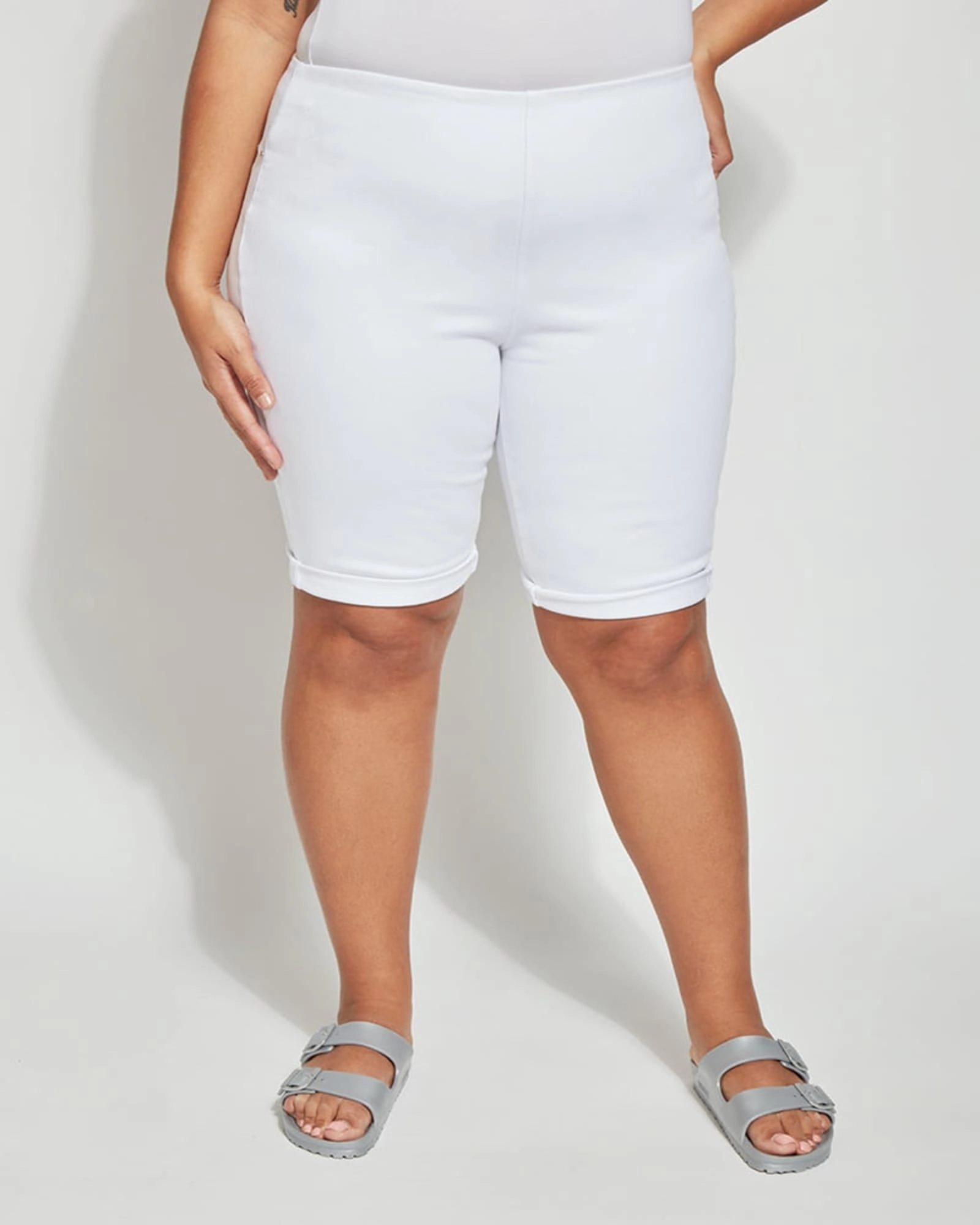 Macey Pull On Boyfriend Short | White Everyday Comfort Casual Movement