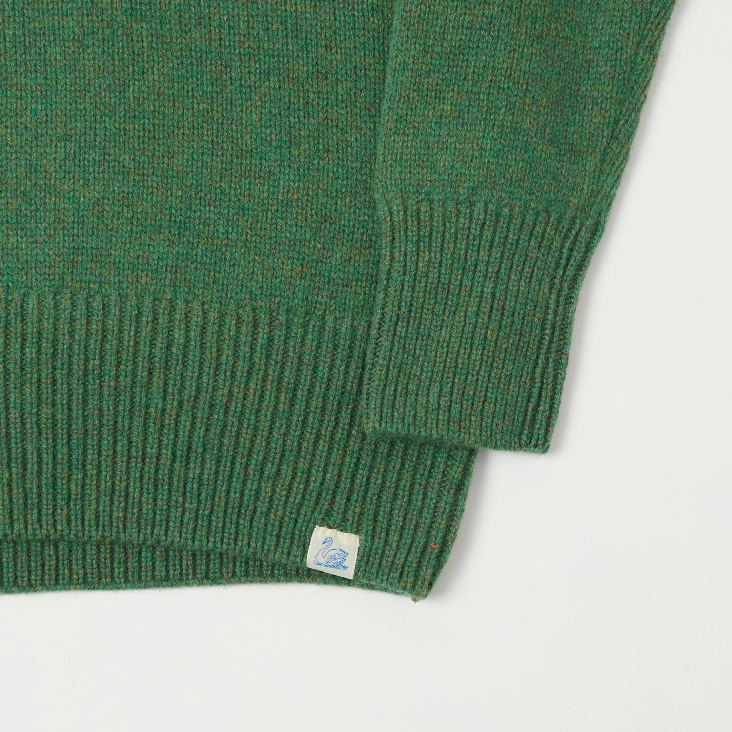 Merz b. Schwanen 'Good Basics' Wool Cashmere Knit Pullover - Moss Green Transitional Layer