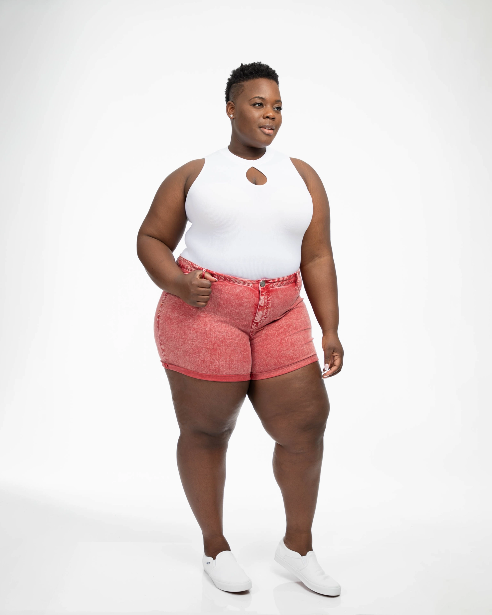 Maple Rolled Denim Short | Americana Fit Essential Brunch Outfit Night Out