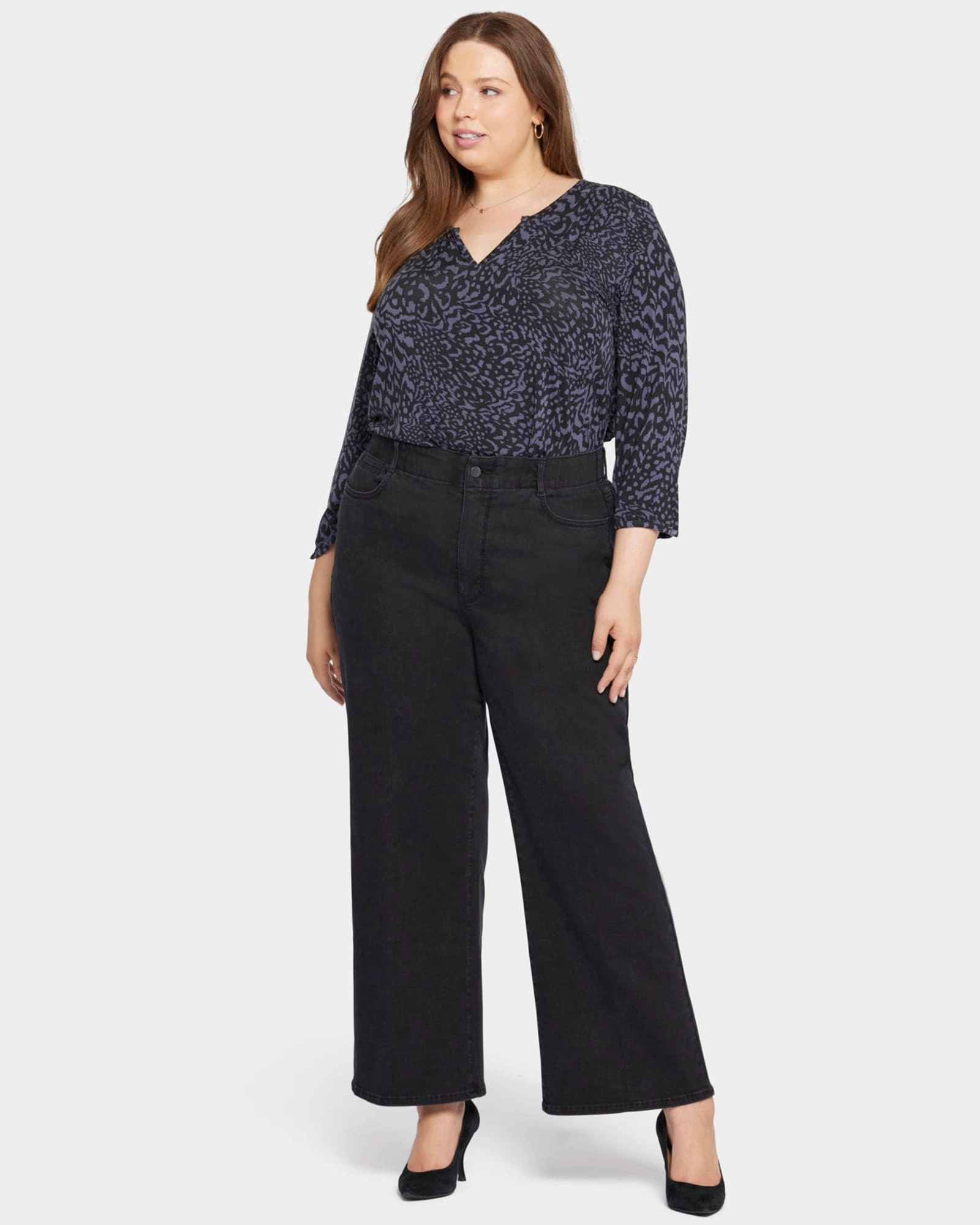 Marge Wide Leg Jeans | Vintage Black Tailored Cut Sustainable Trend Setter Versatile