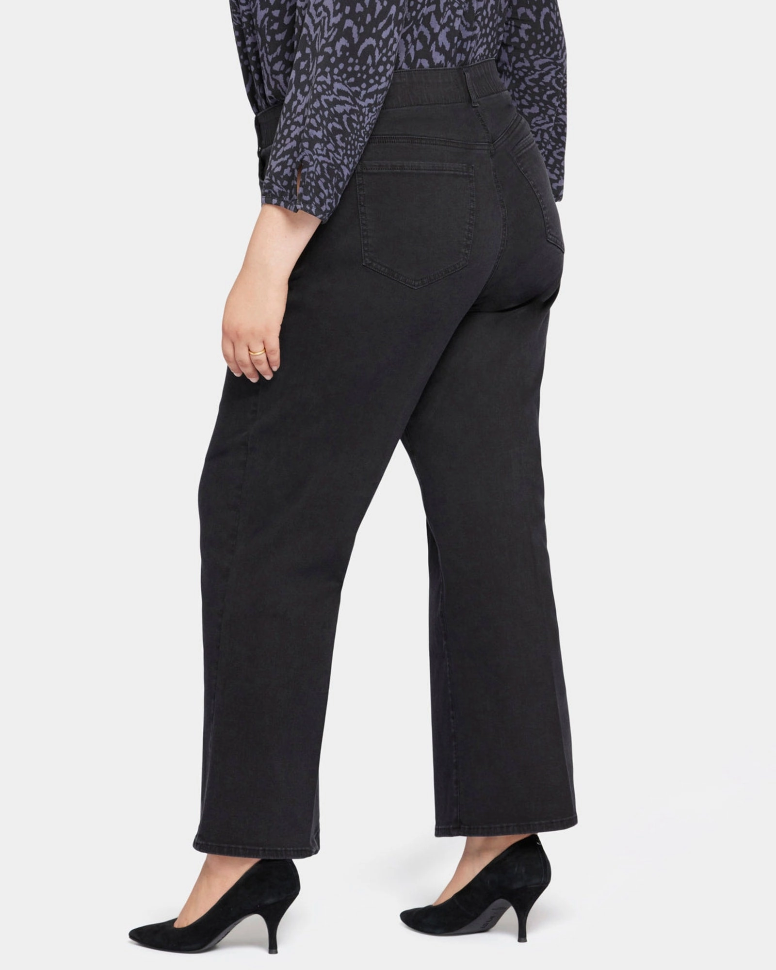 Marge Wide Leg Jeans | Vintage Black Multi Pocket Design